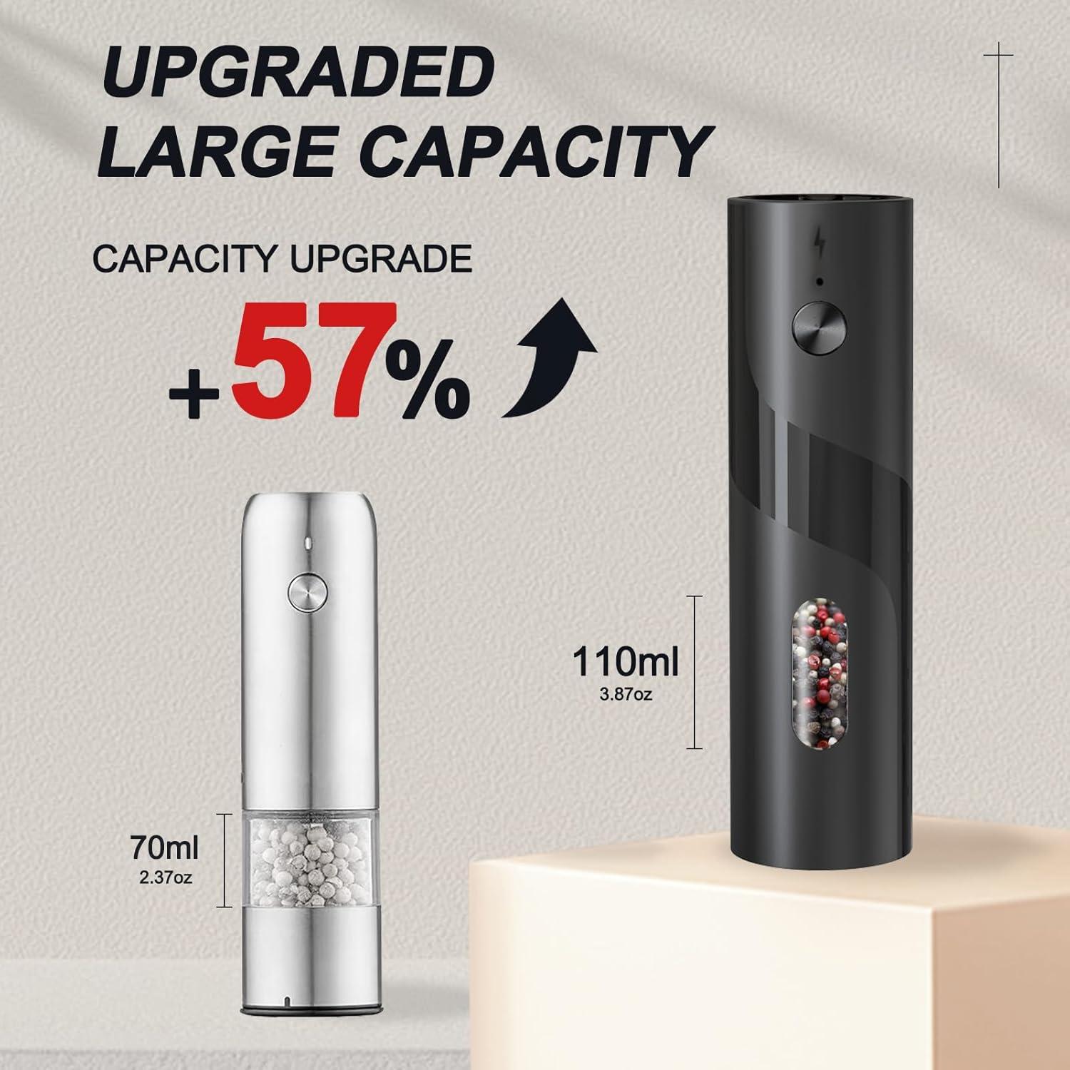 Juego de Molinillos Eléctricos de Sal y Pimienta ZDFRBJG - Recargables