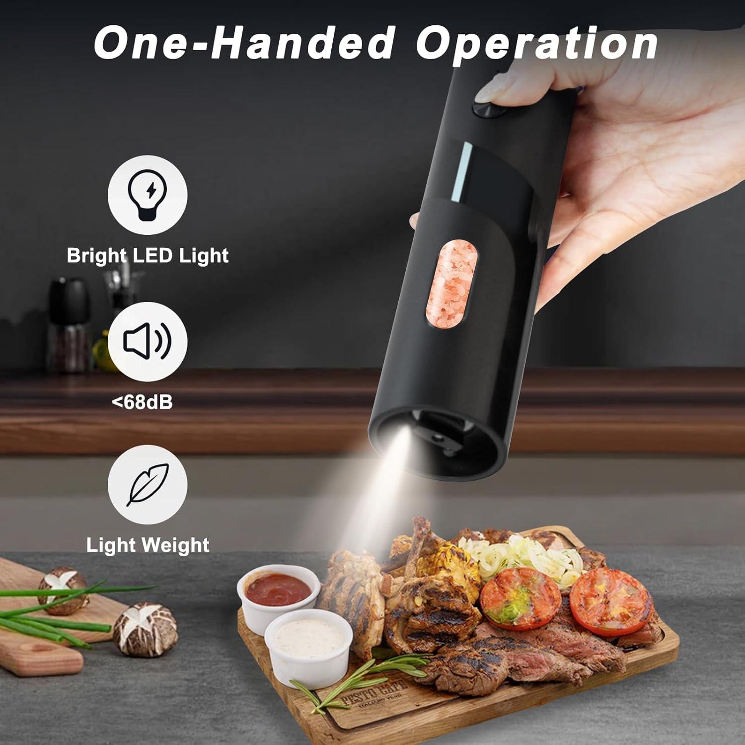 Juego de Molinillos Eléctricos de Sal y Pimienta ZDFRBJG - Recargables