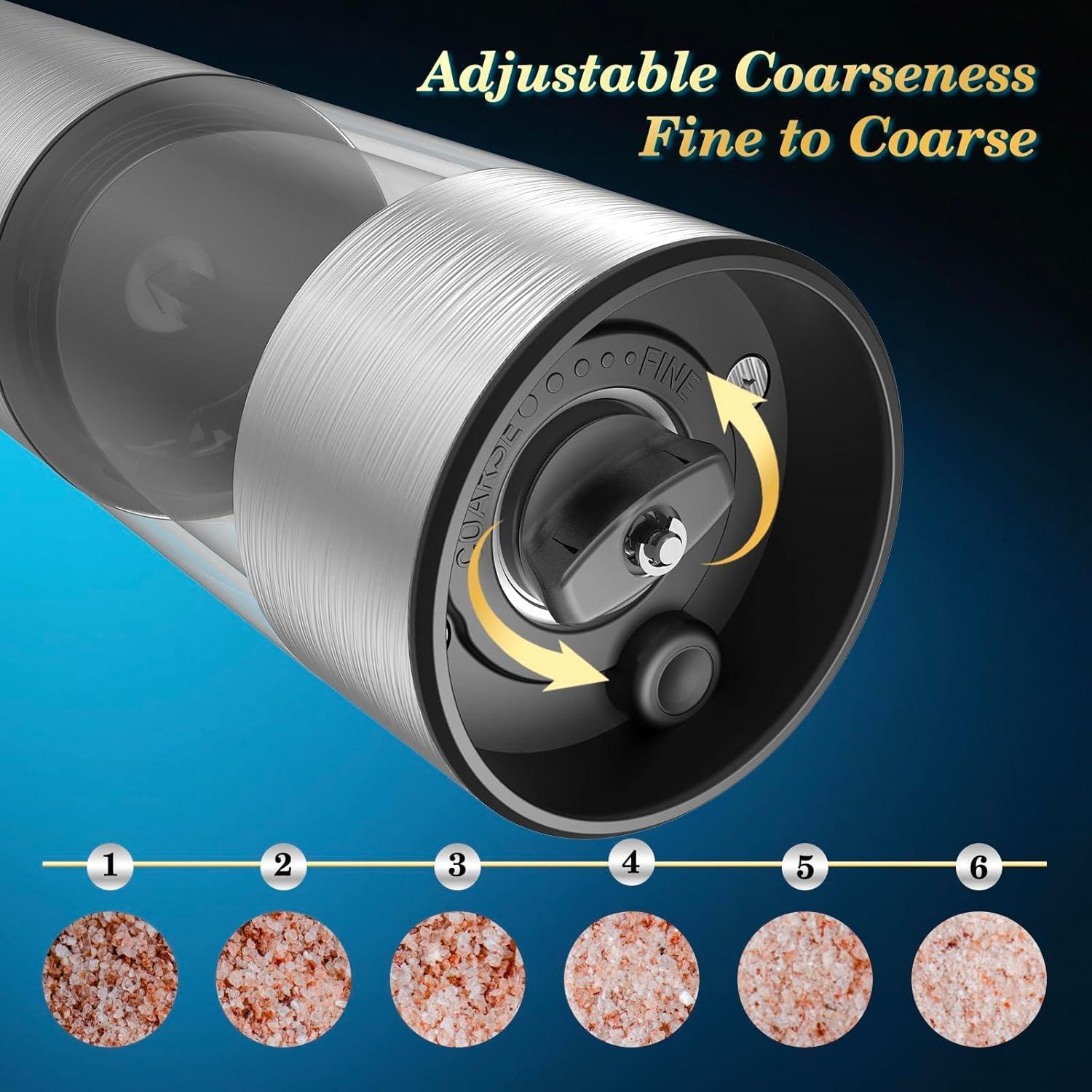 Juego de Molinillos Eléctricos de Sal y Pimienta Draforce 100ml