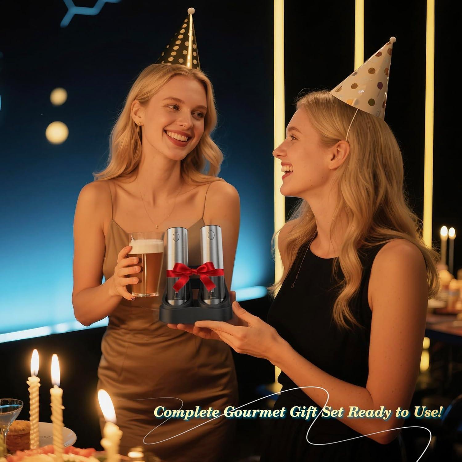 Juego de Molinillos Eléctricos de Sal y Pimienta Draforce 100ml