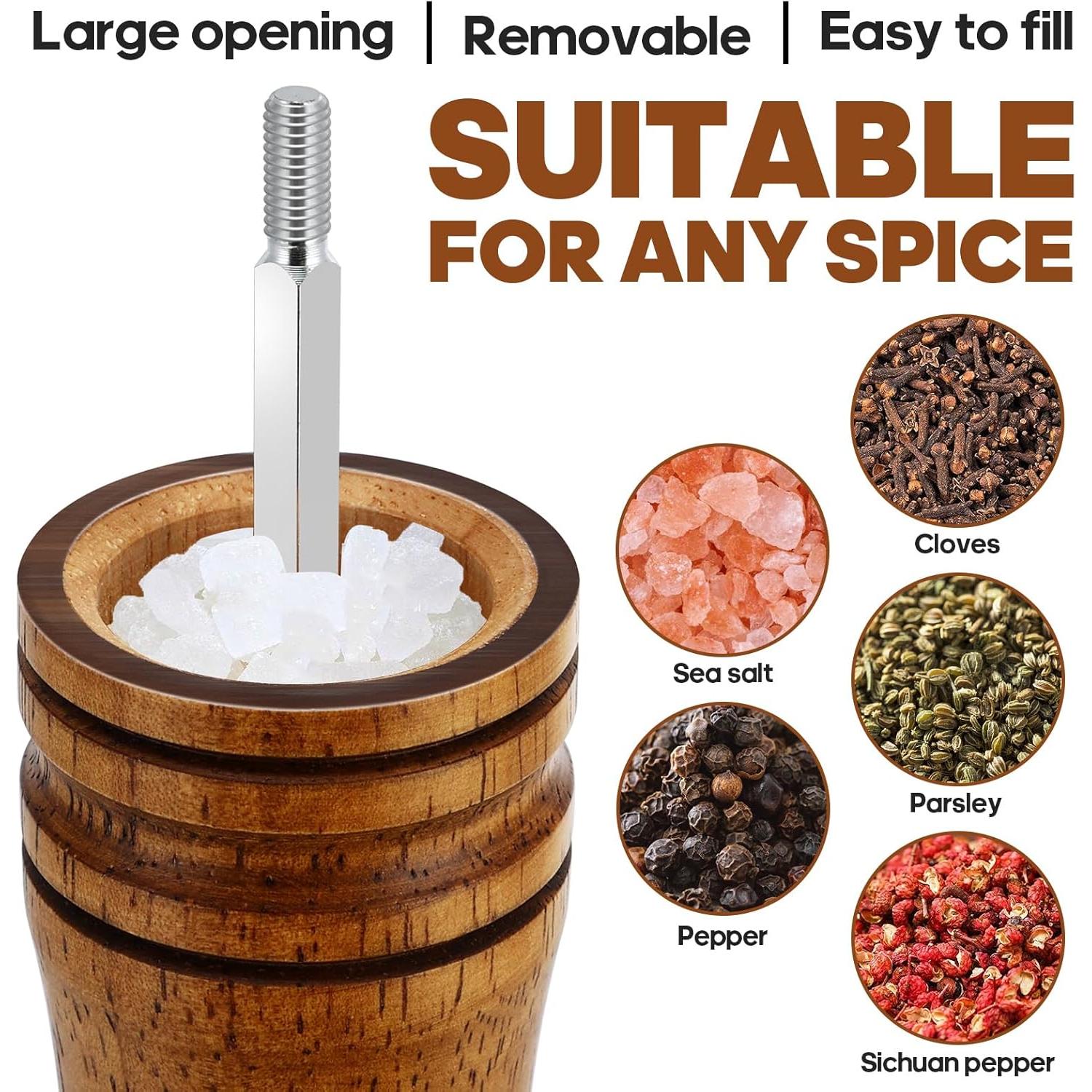 Juego de Molinillos de Sal y Pimienta Saebume 25.4 cm