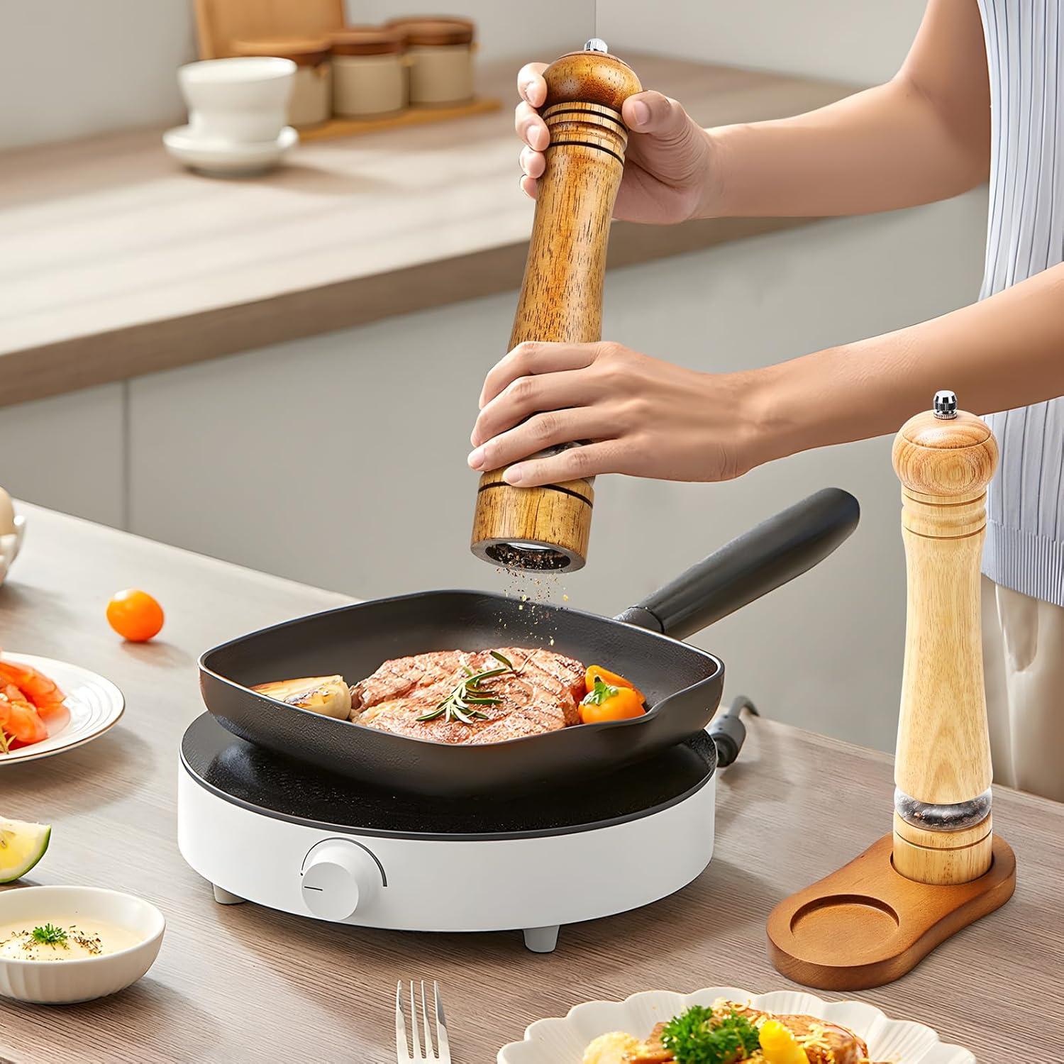 Juego de Molinillos de Sal y Pimienta Saebume 25.4 cm