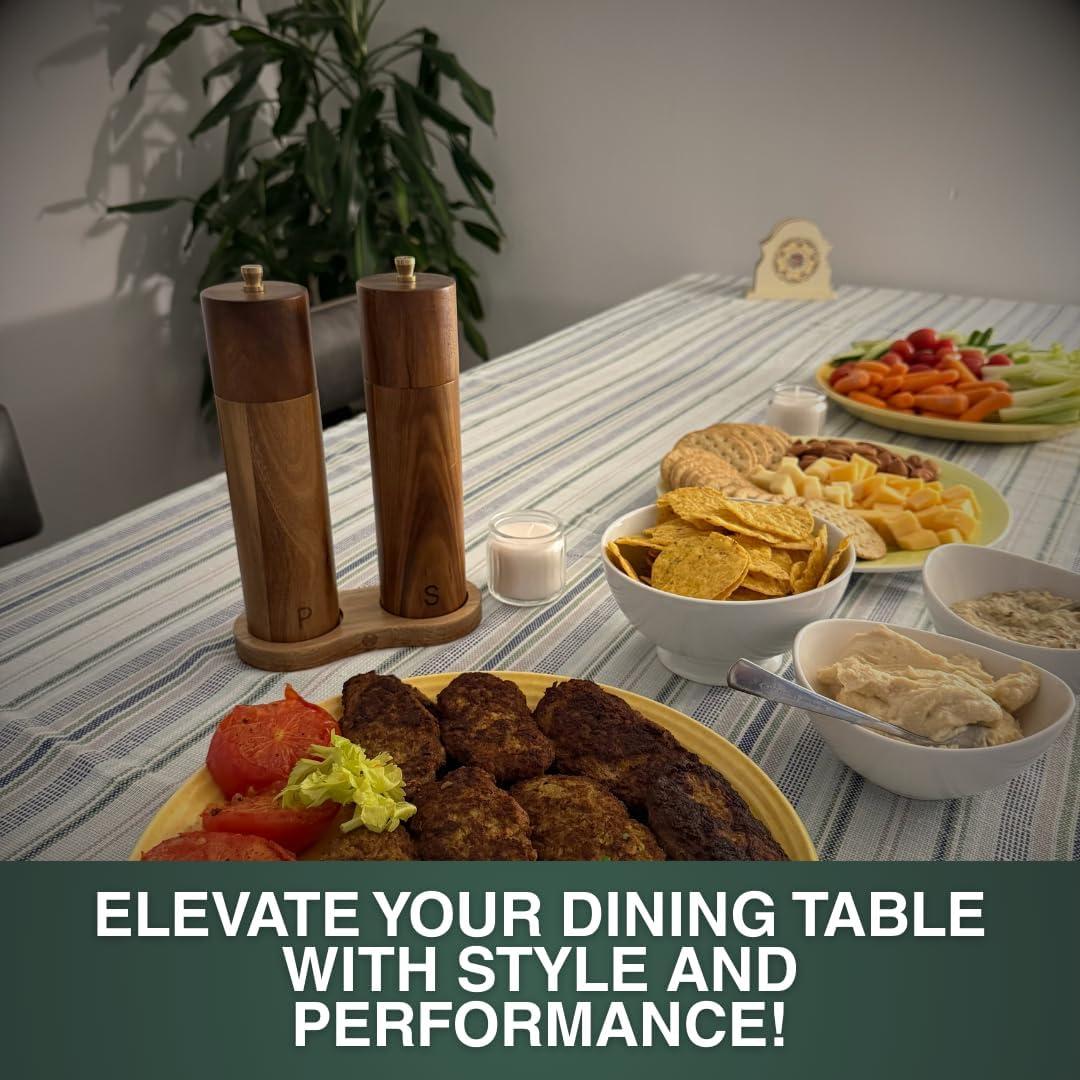 Juego de Molinillos de Sal y Pimienta Nelit 20.32 cm Madera Acacia