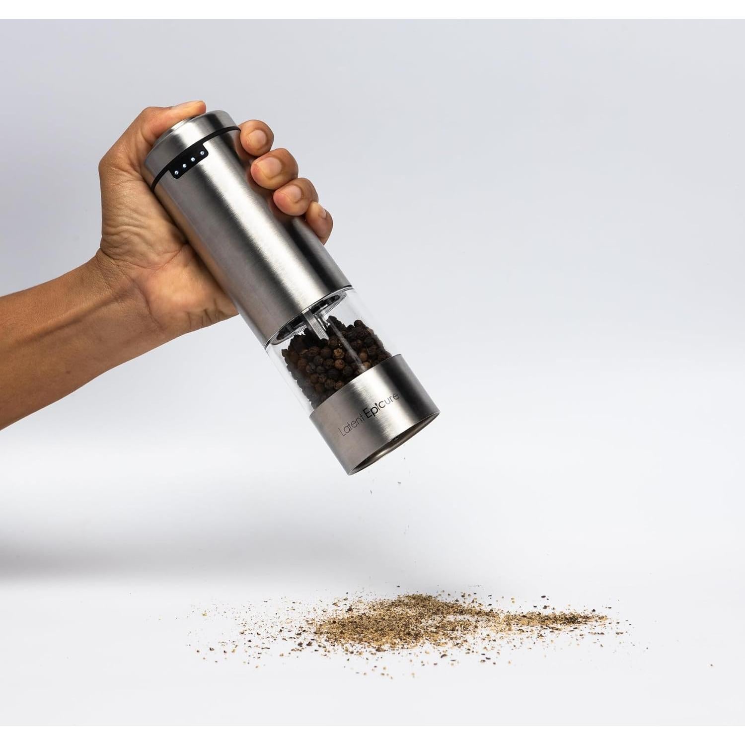 Juego de Molinillos Eléctricos de Sal y Pimienta Latent Epicure