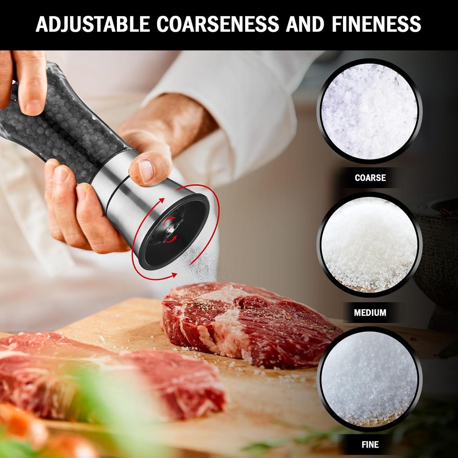 Juego de 12 Molinillos de Sal y Pimienta Nuenen 177 ml Acero Inoxidable