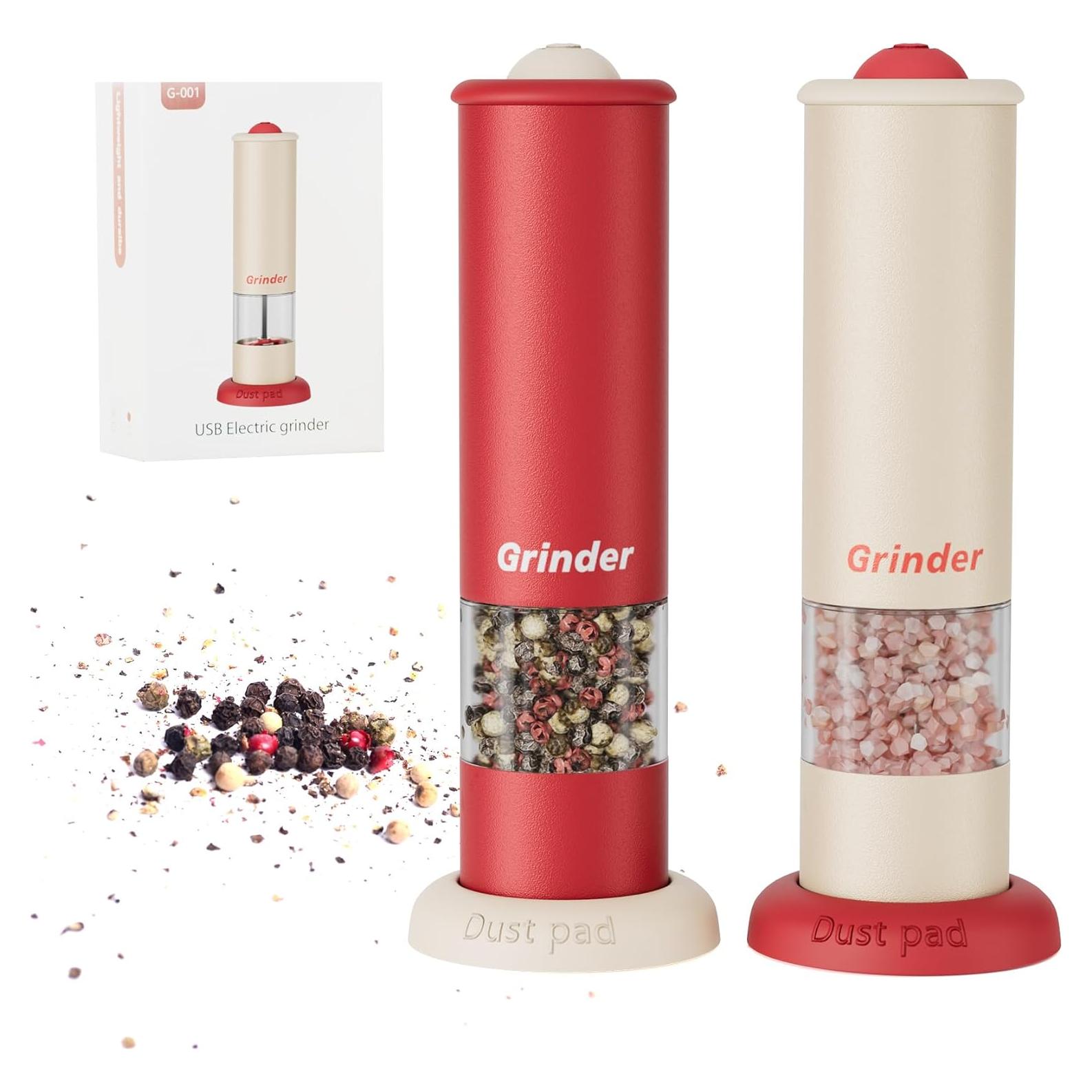 Juego de Molinillos Eléctricos de Sal y Pimienta DGINGEFATY