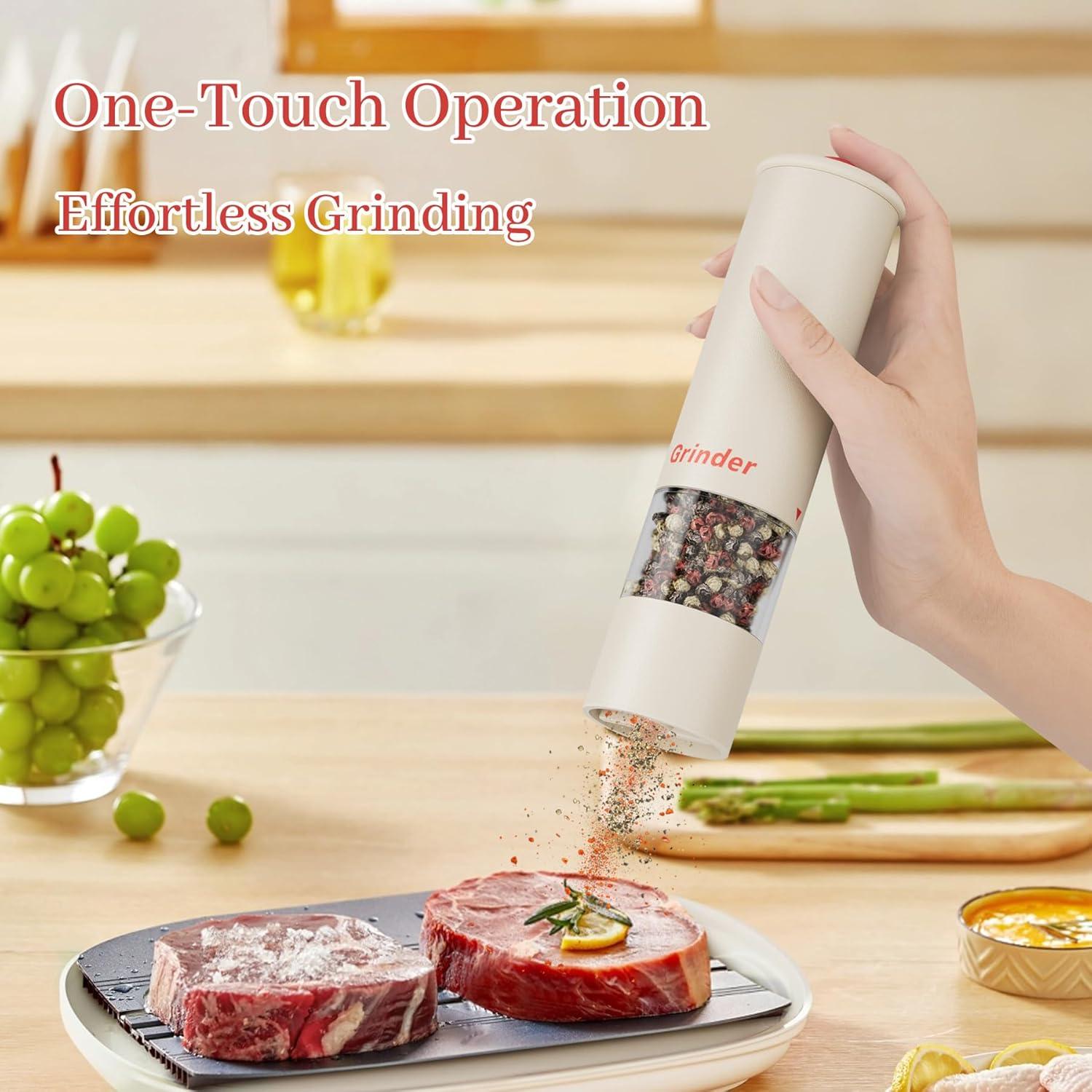 Juego de Molinillos Eléctricos de Sal y Pimienta DGINGEFATY