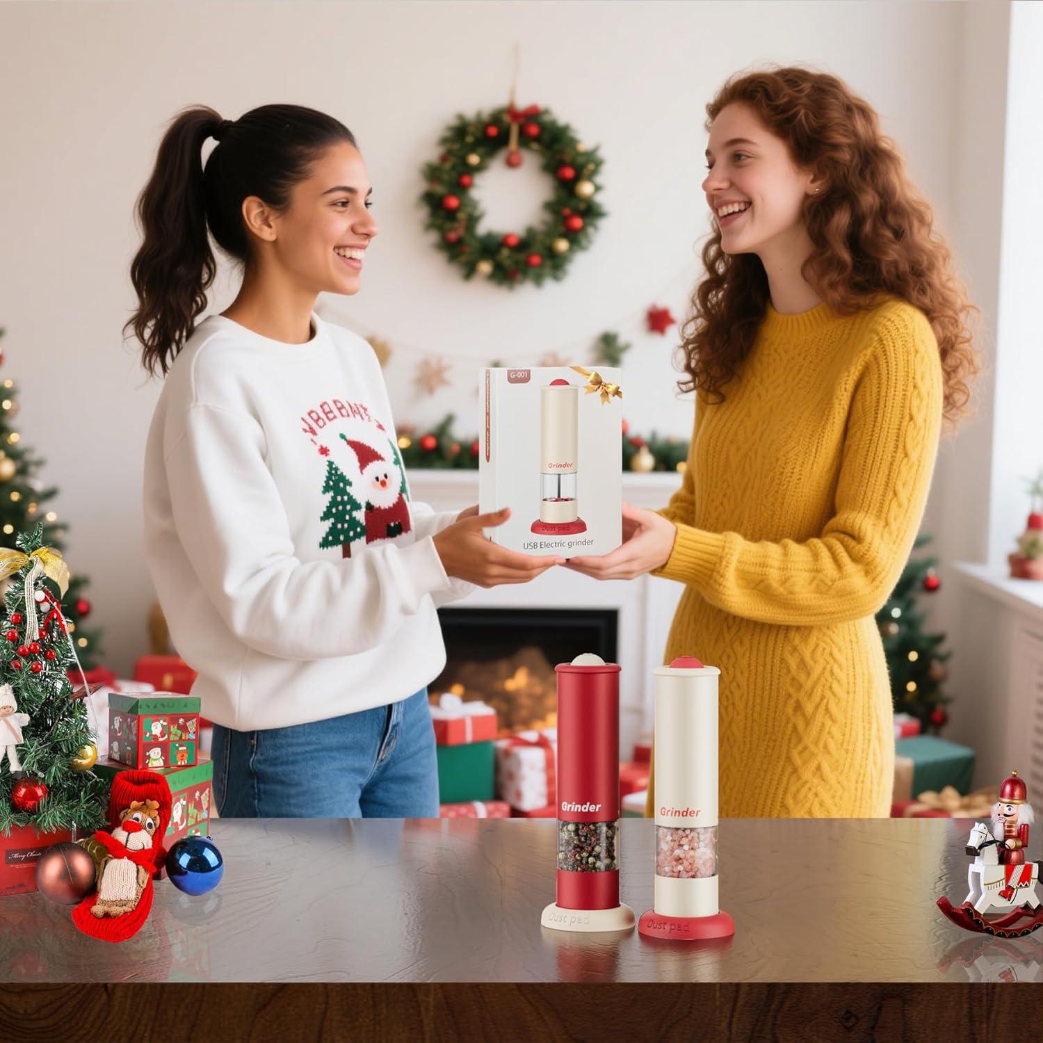 Juego de Molinillos Eléctricos de Sal y Pimienta DGINGEFATY