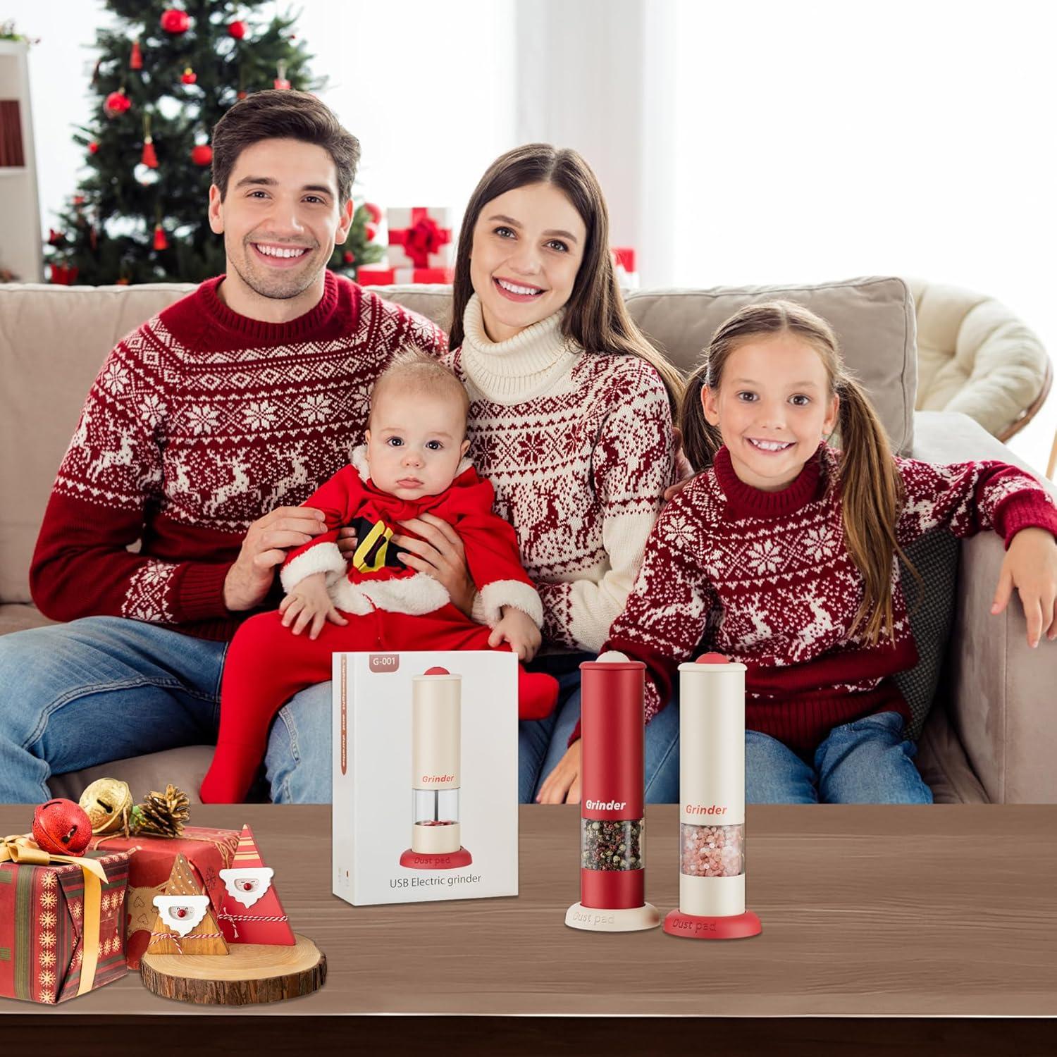 Juego de Molinillos Eléctricos de Sal y Pimienta DGINGEFATY