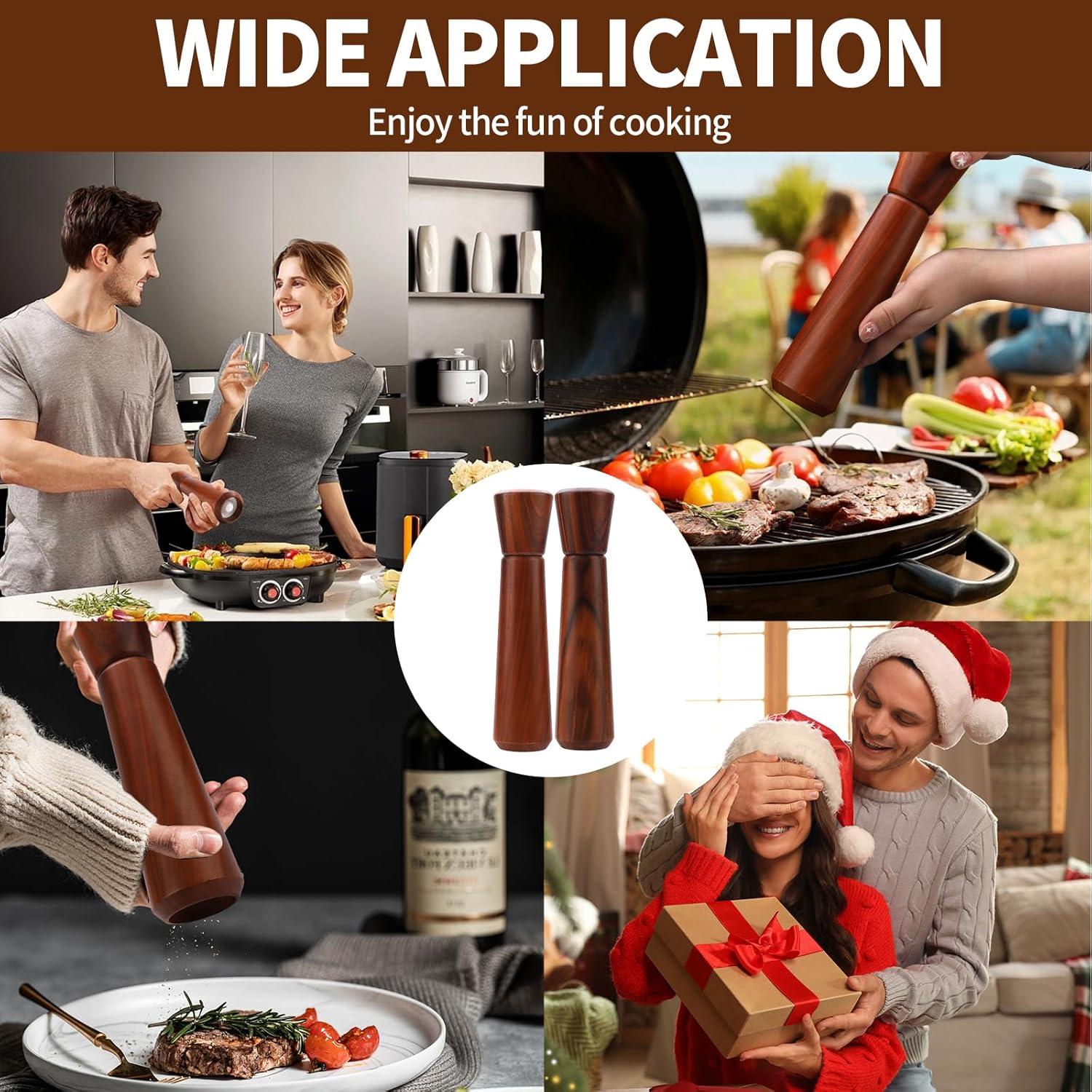 Juego de Molinillos de Sal y Pimienta UNIOVC Madera 2-Pack