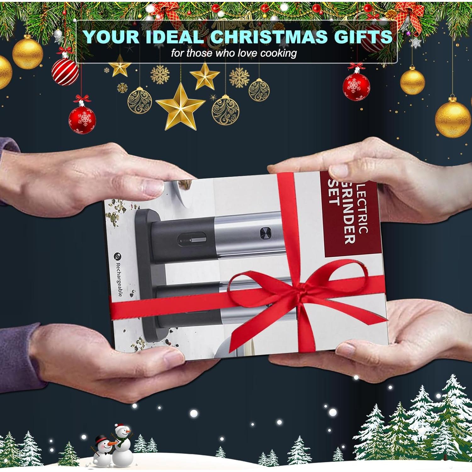 Juego de Molinillos Eléctricos Recargables DERGUAM con Luz LED