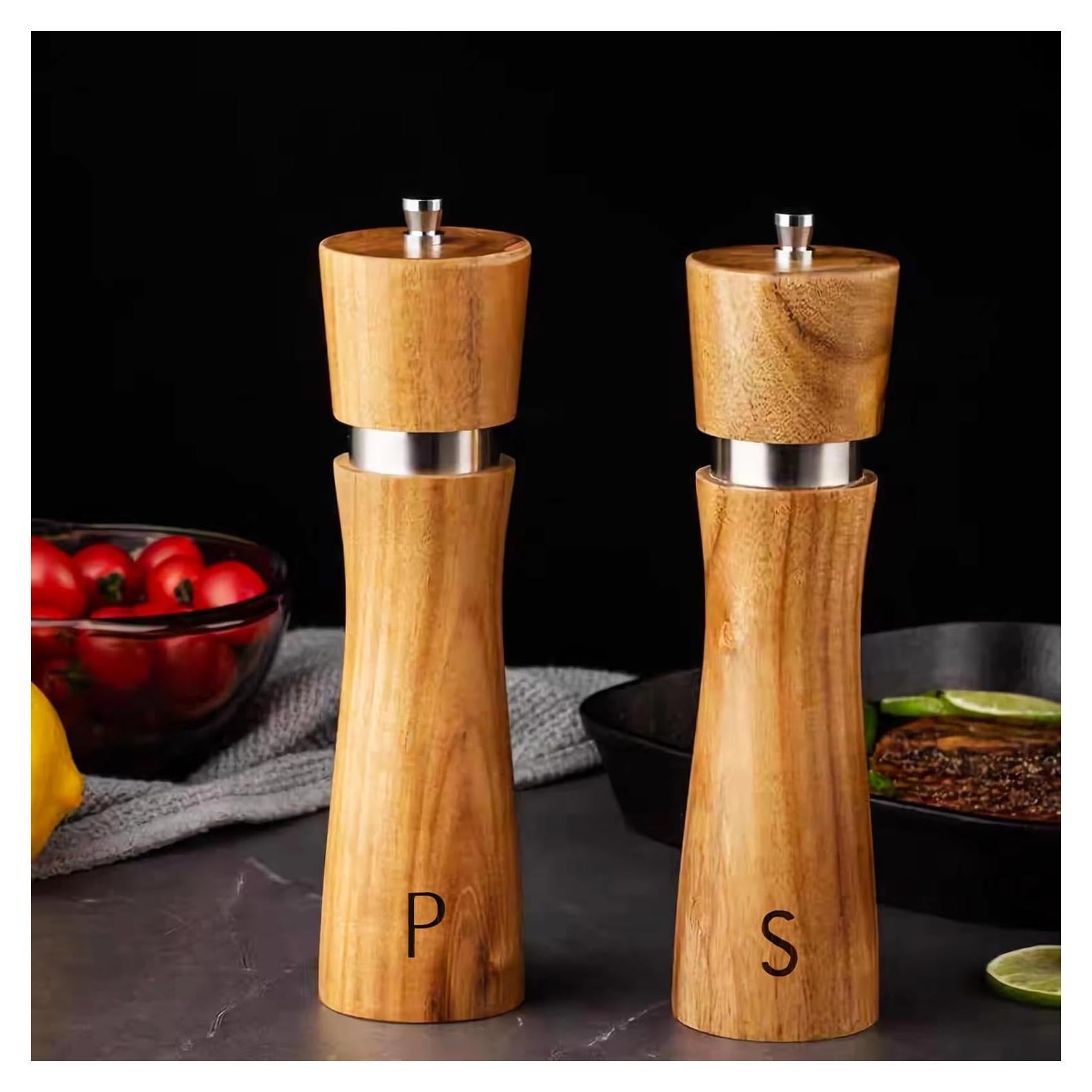 Juego de Molinillos de Sal y Pimienta Han&field 20 cm Madera Acacia