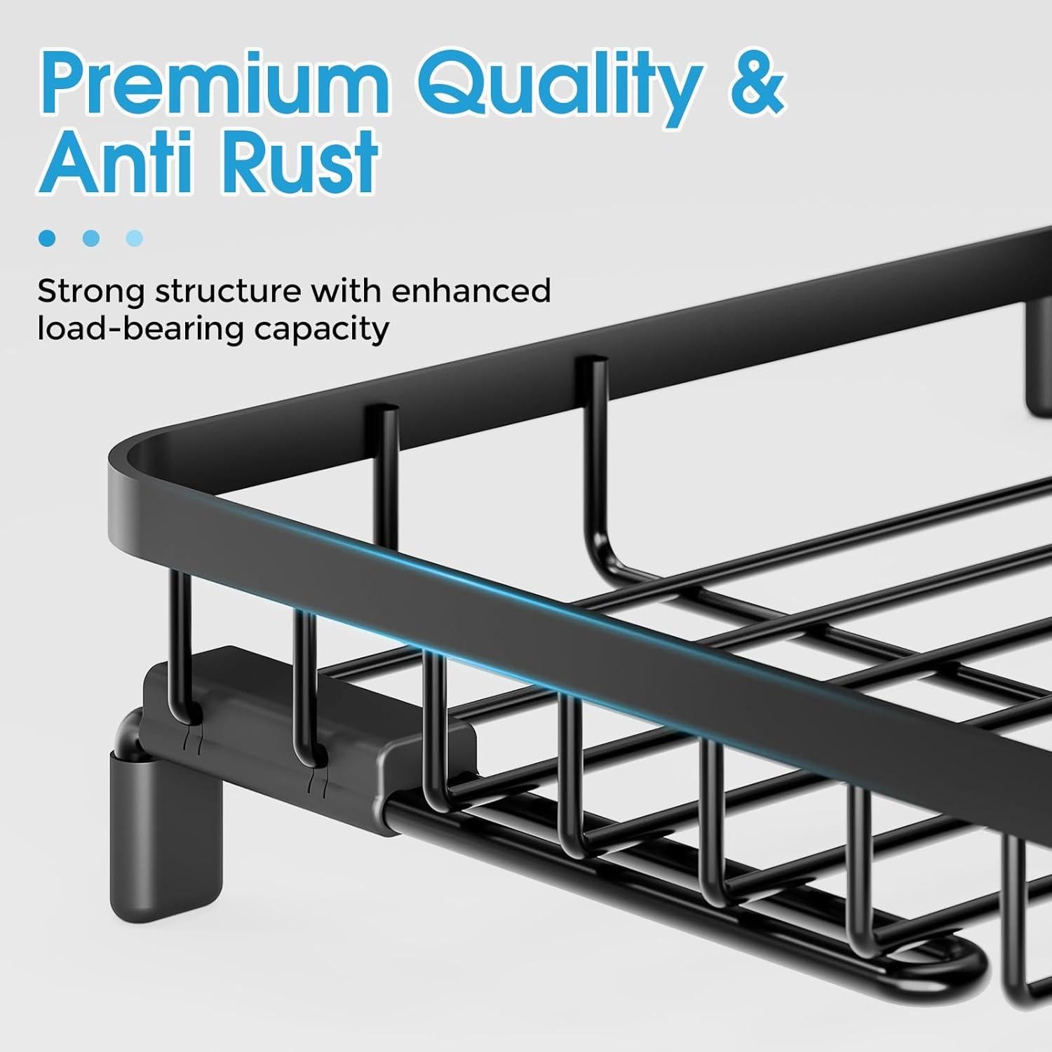 Escurridor de Platos Urackify Ajustable Negro 33x37cm