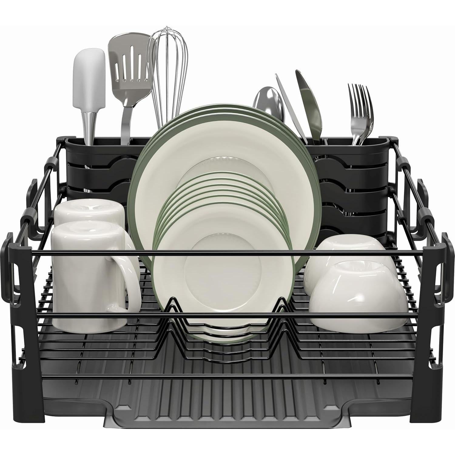 Escurridor de Platos Simple Houseware Metal Negro 43.2x35.6cm