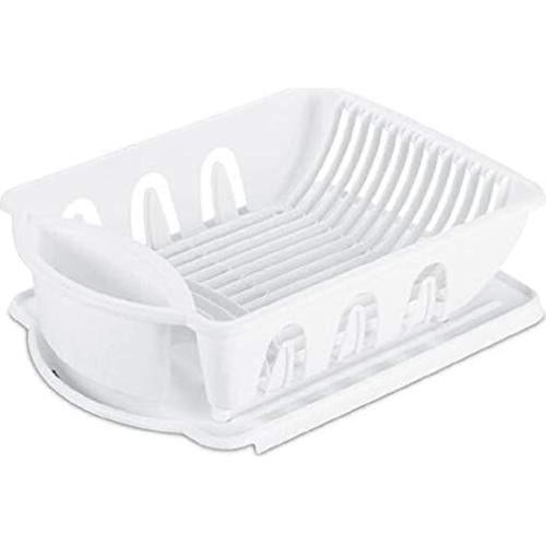 Escurridor de Platos Sterilite 06218006 Blanco con Drenaje
