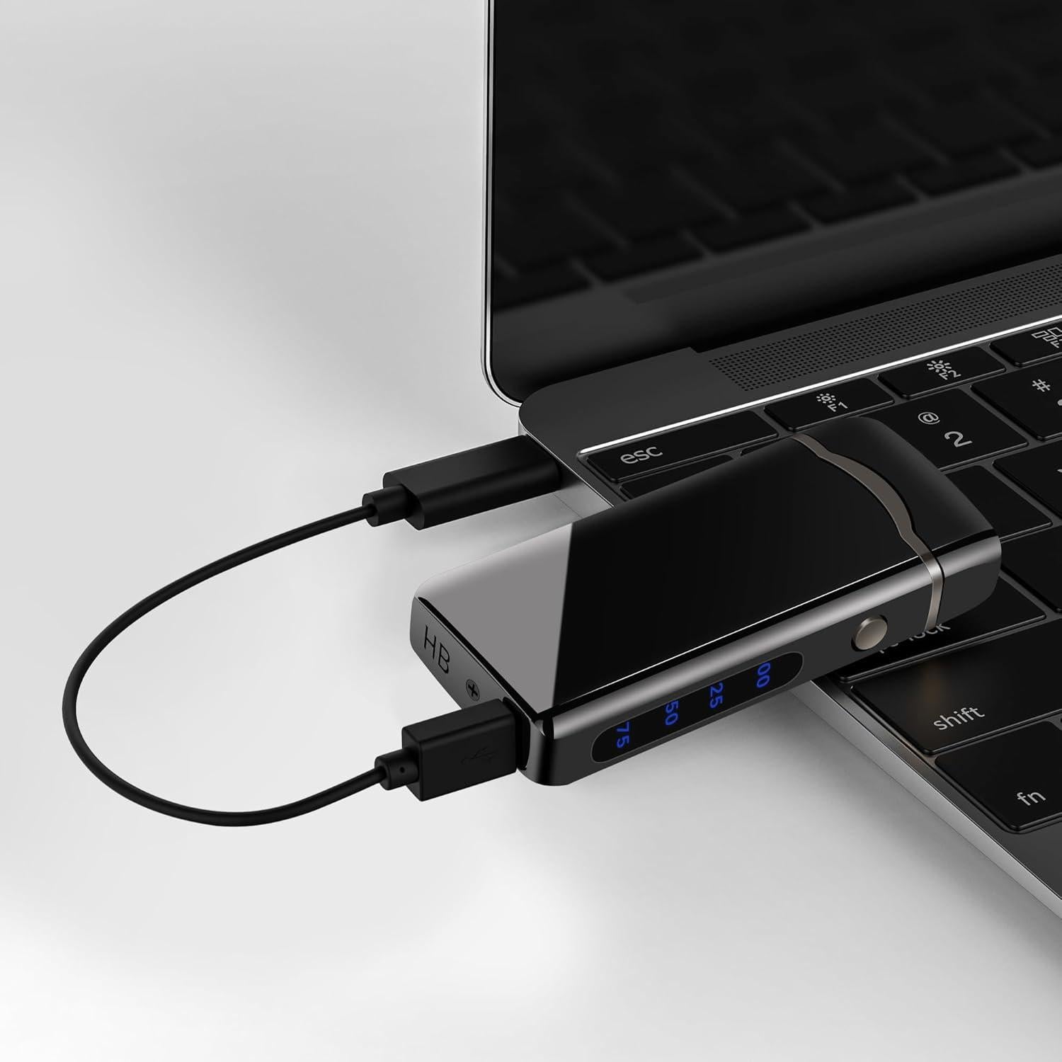 Encendedor Eléctrico Lesbri Arco Grande Recargable USB Negro