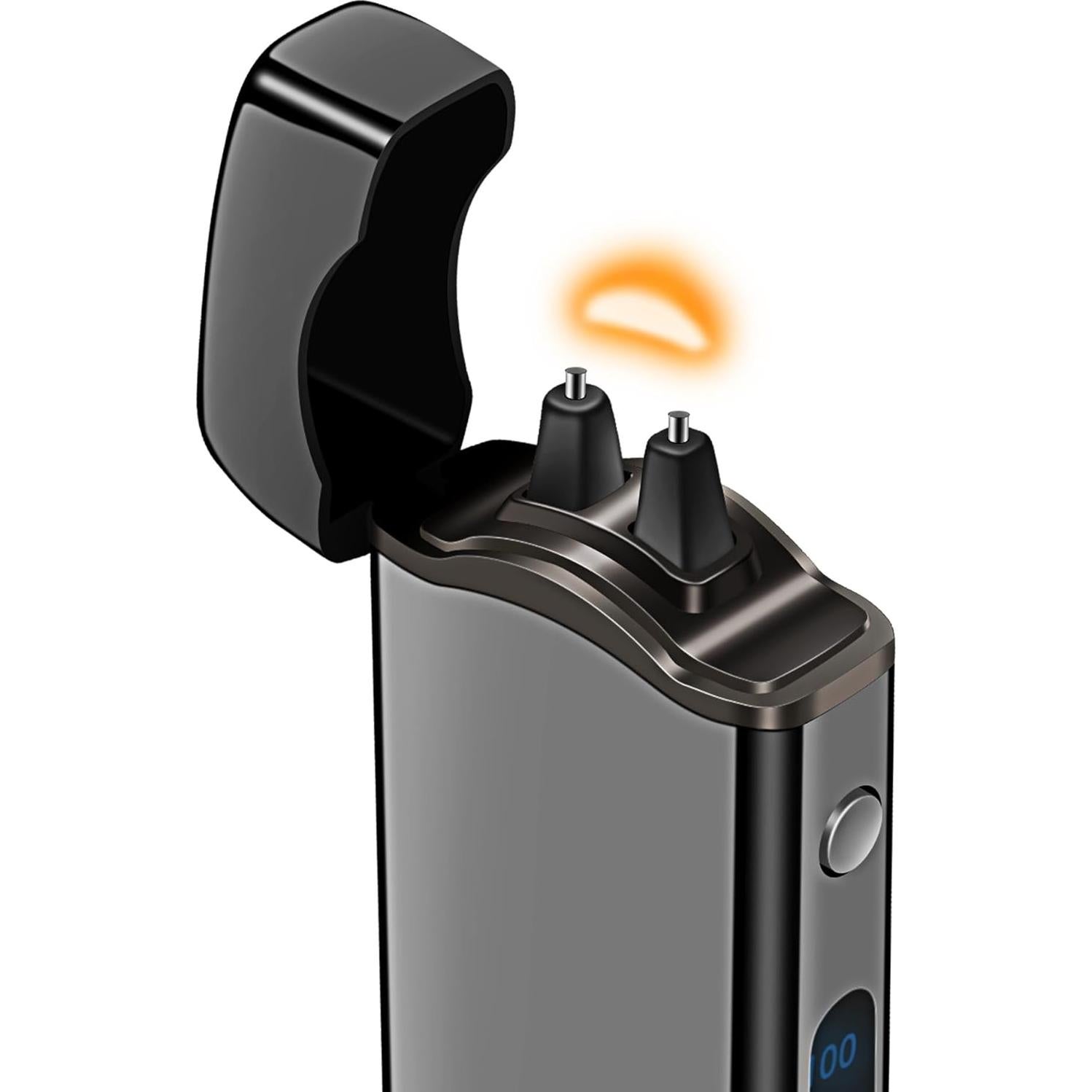 Encendedor Eléctrico Lesbri Arco Grande Recargable USB Negro