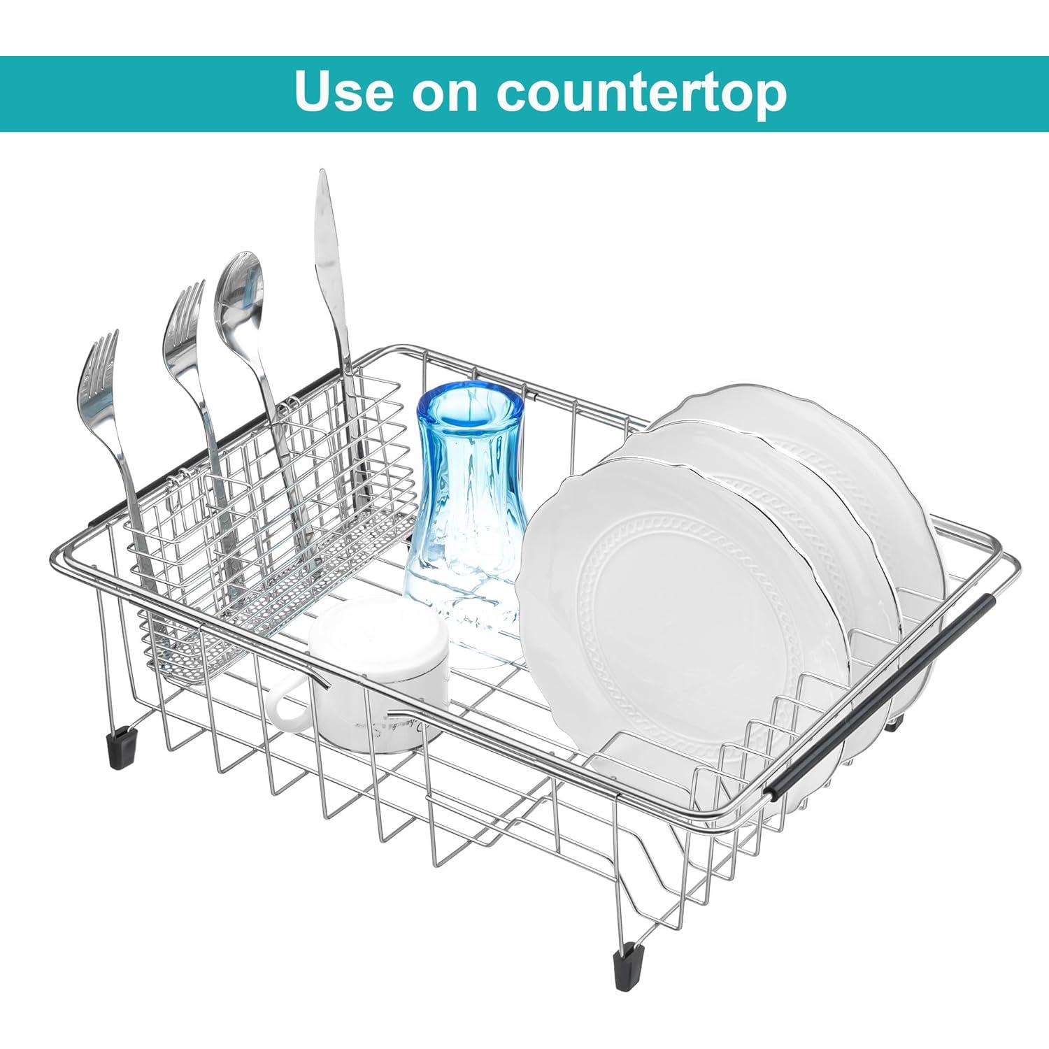 Estante Secado Platos iPEGTOP Acero Inoxidable Expandible 40-56cm