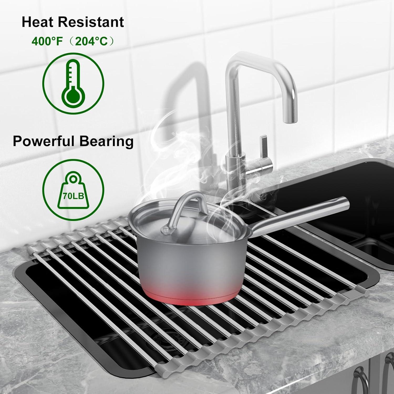 Estante de Secado de Platos Sindax Expandible Acero Inoxidable 60.2 cm