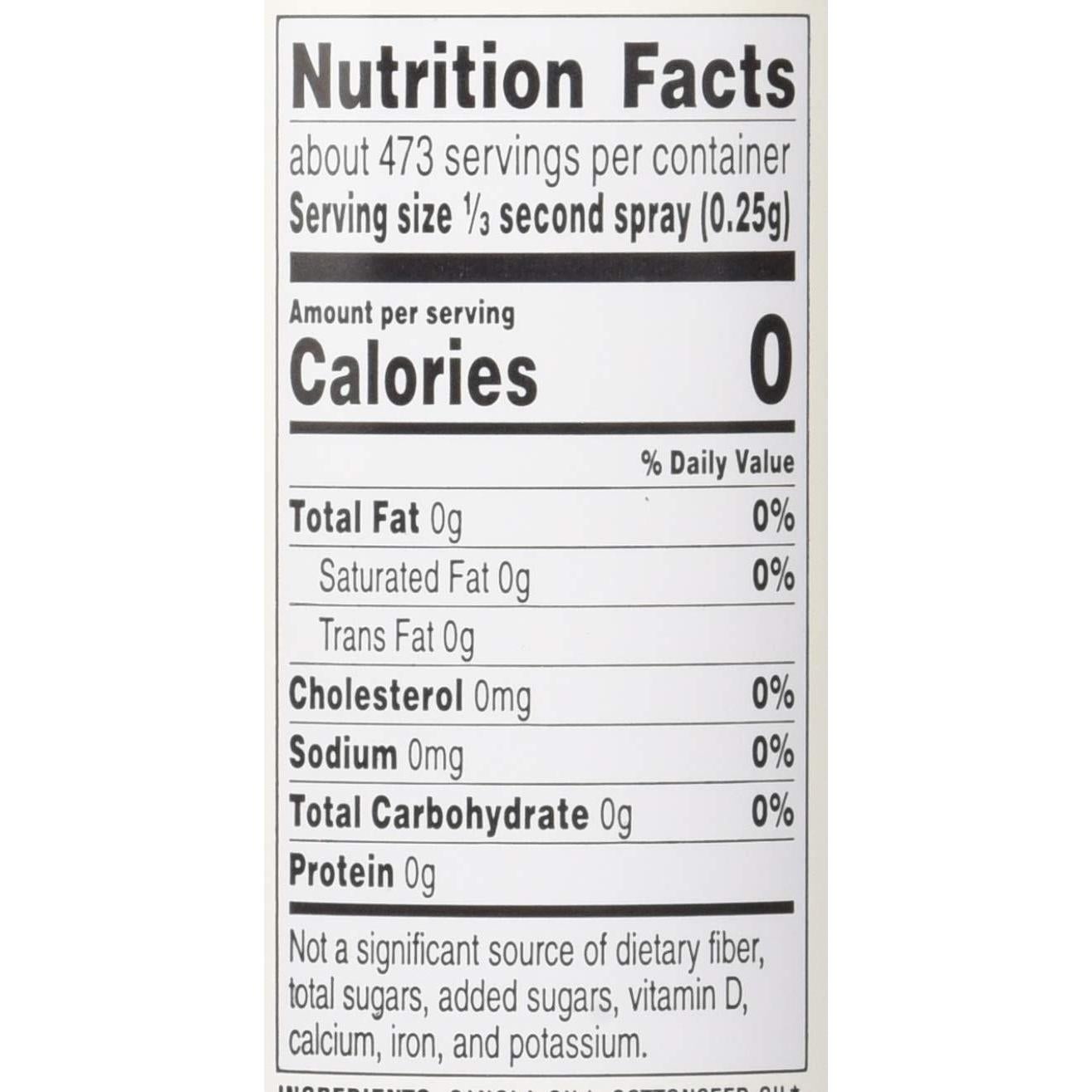 Spray Antiadherente Pam 283g - 2 Latas de Cocina