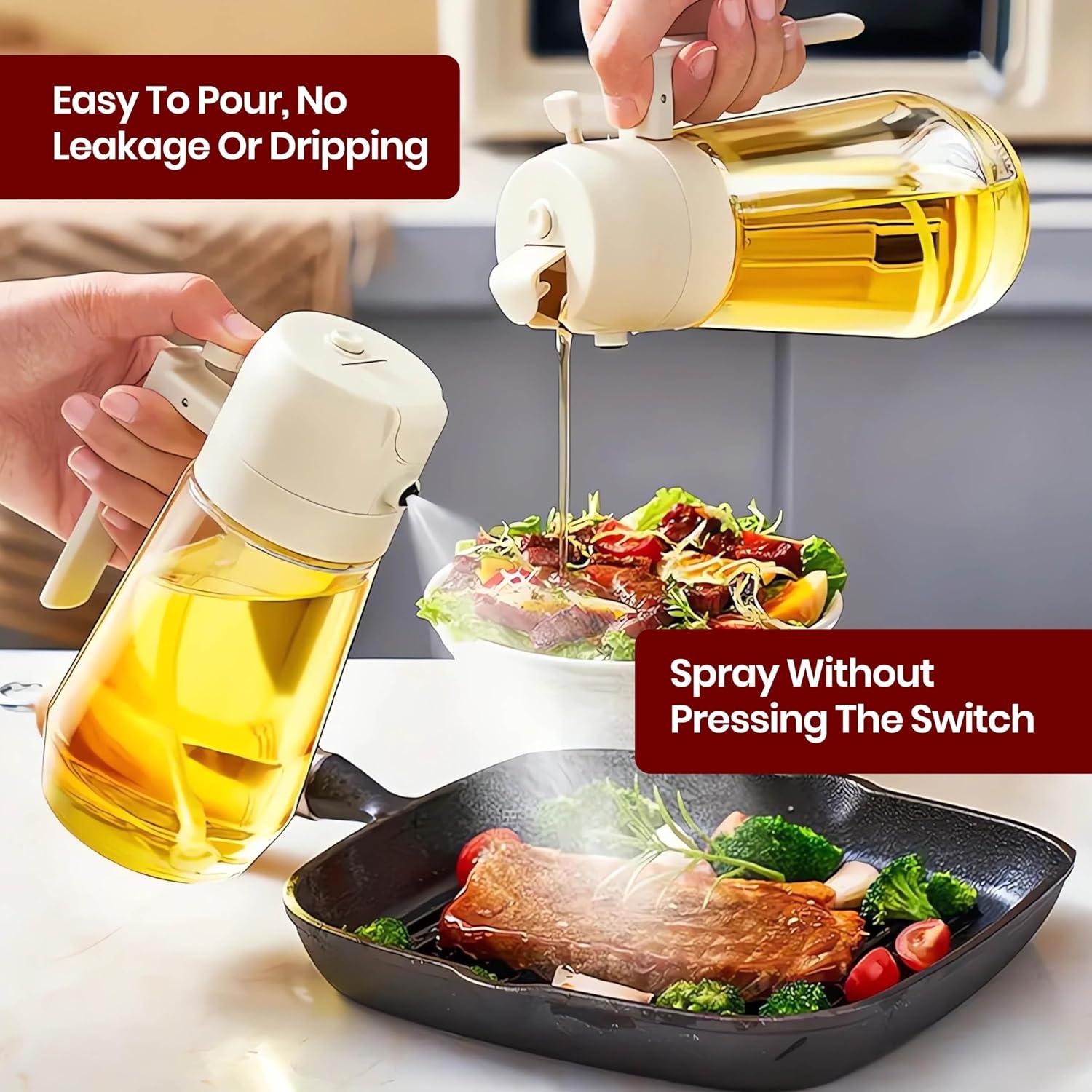 Botella dispensadora de aceite 16oz Genérico vidrio negro