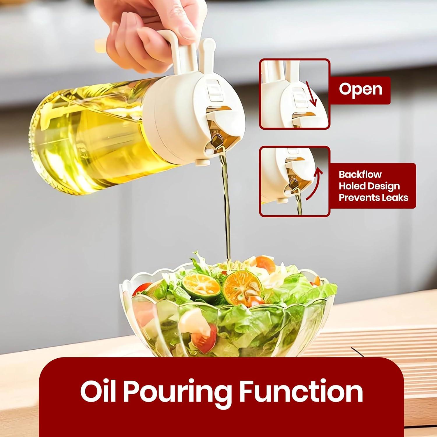 Botella dispensadora de aceite 16oz Genérico vidrio negro