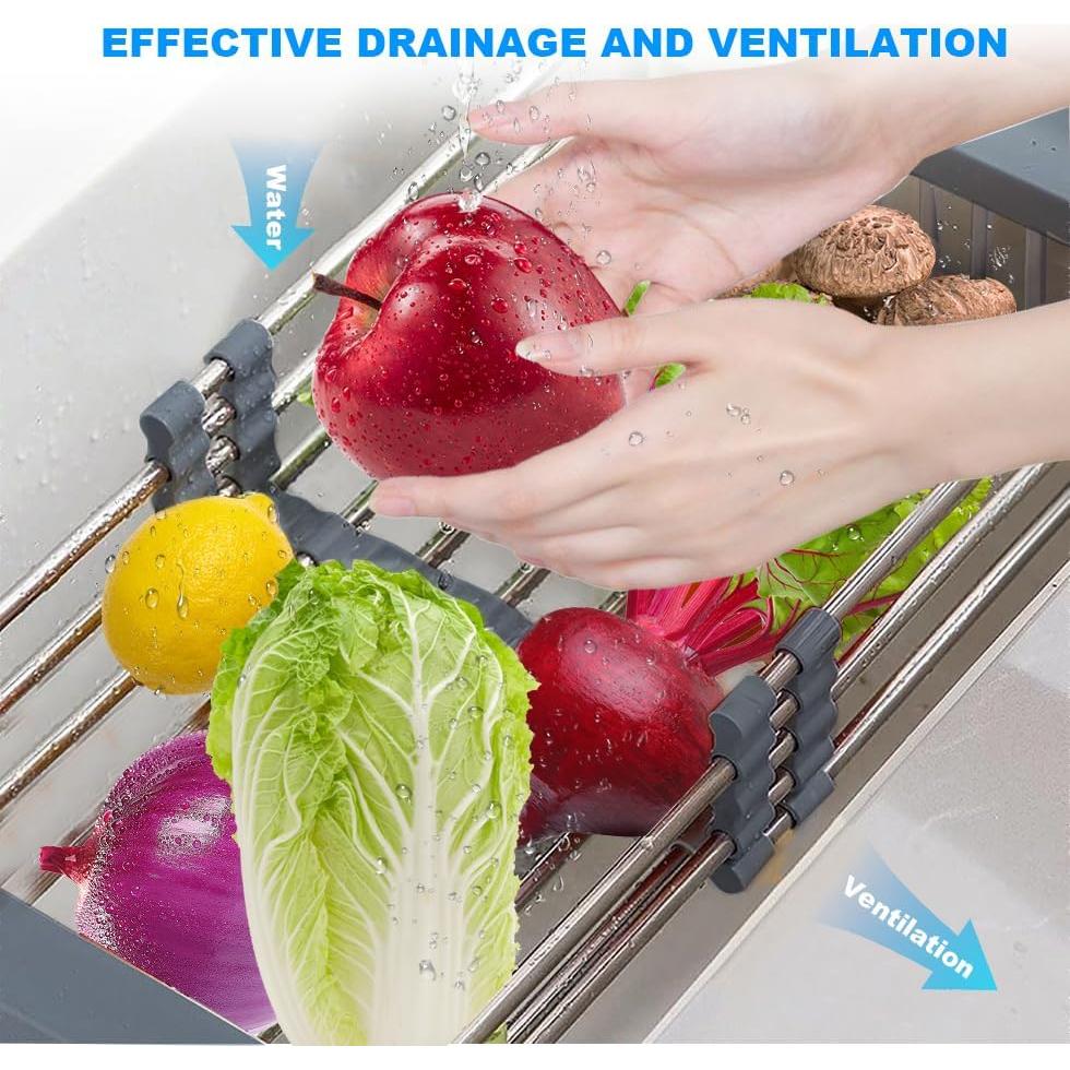 Escurridor de Platos Expandible BLYPHOO Acero Inoxidable 304