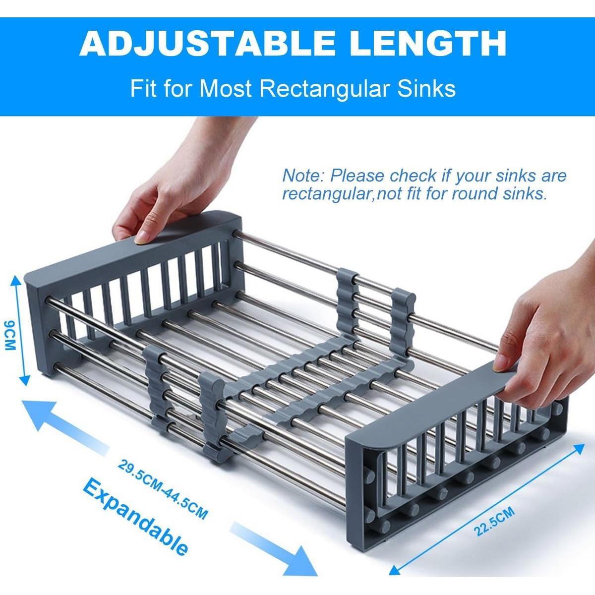Escurridor de Platos Expandible BLYPHOO Acero Inoxidable 304