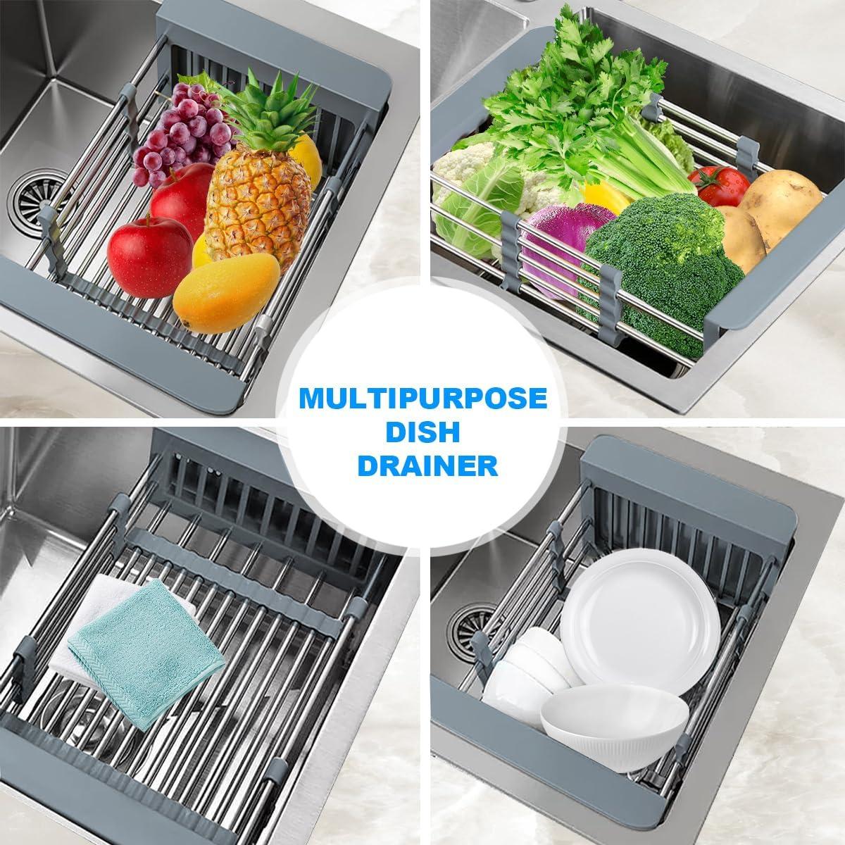 Escurridor de Platos Expandible BLYPHOO Acero Inoxidable 304