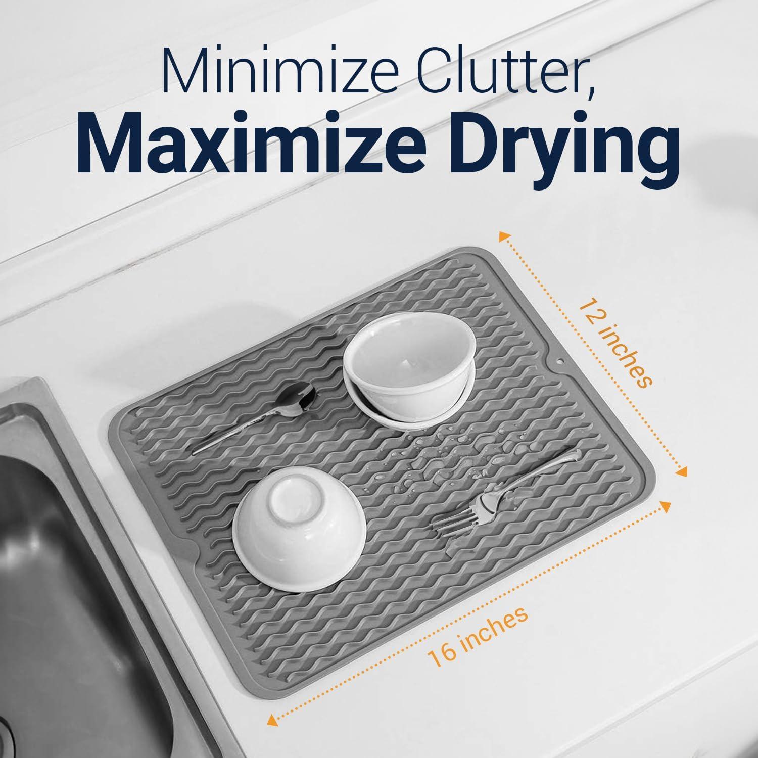 Alfombrilla de Secado de Platos Silicona Linda's Essentials 40.6x30.5cm