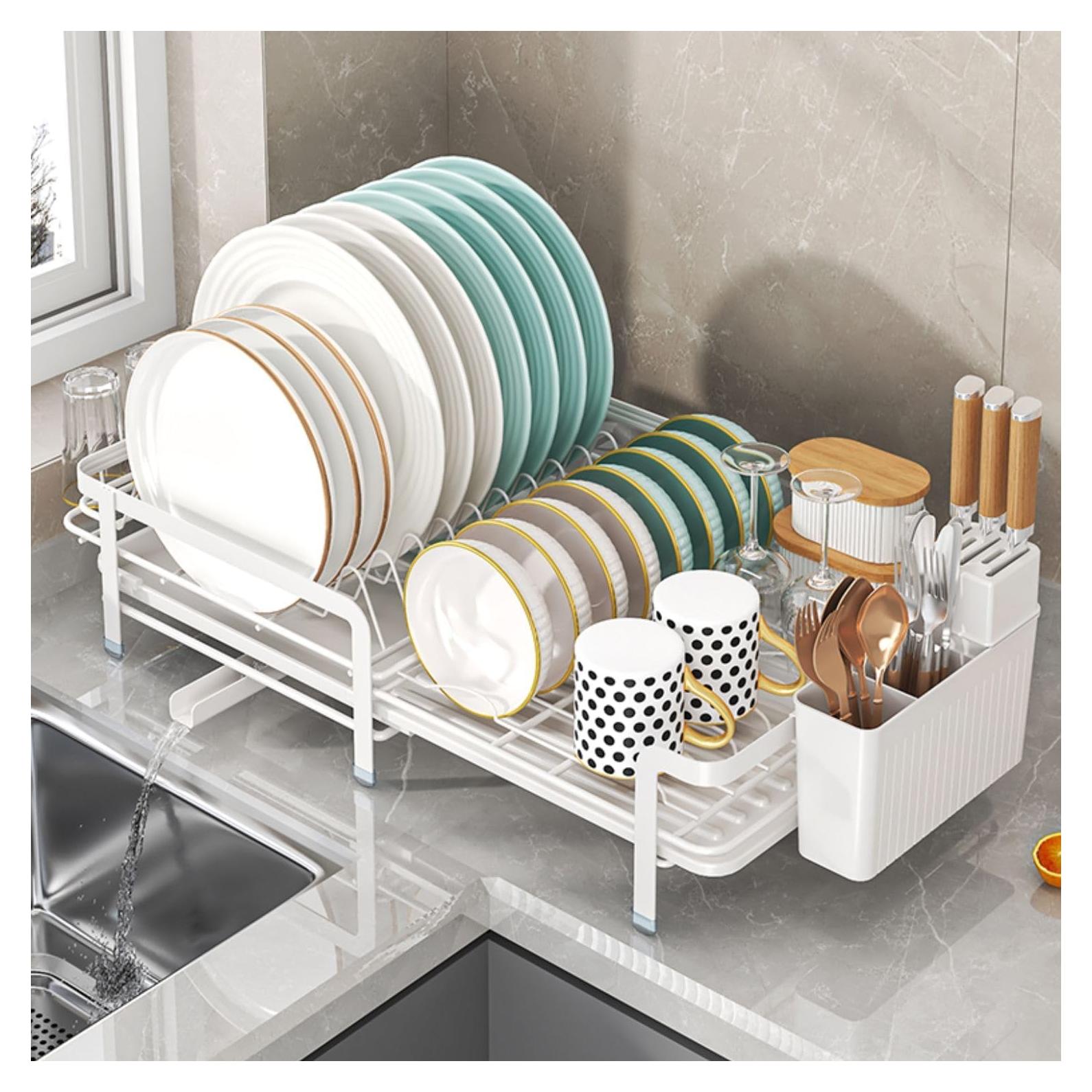 Escurridor de Platos Expandible DREMAK con Soporte Utensilios