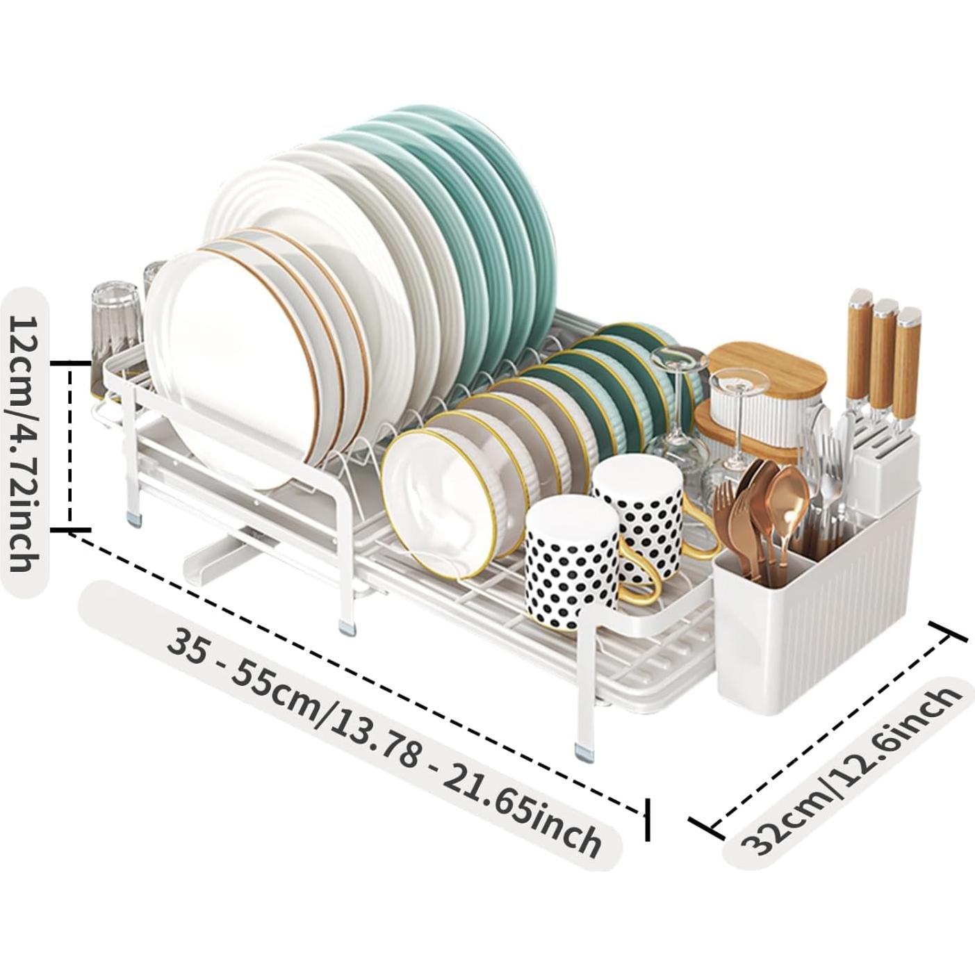 Escurridor de Platos Expandible DREMAK con Soporte Utensilios