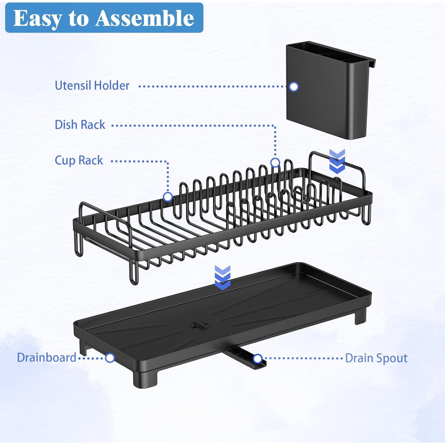 Escurridor de Platos Compacto CHLORYARD con Bandeja Drenaje
