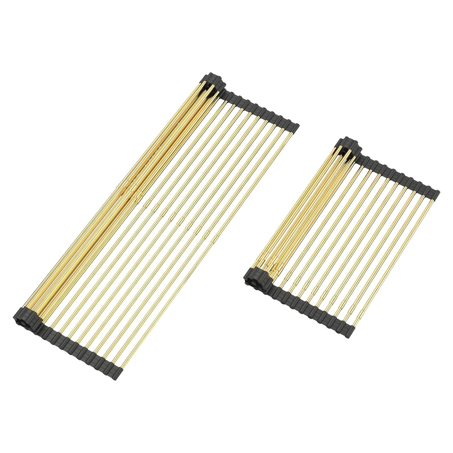 Estante de Drenaje Telescópico ARAINY Oro 32.4-54 cm Antideslizante