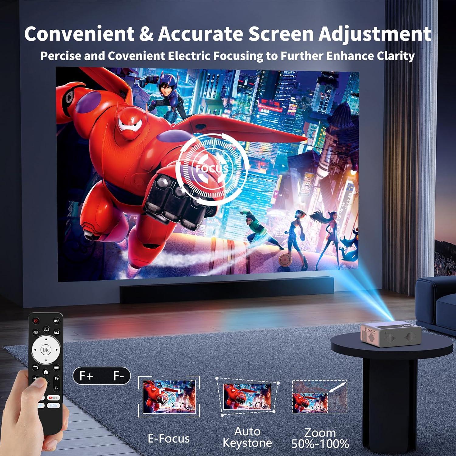 Proyector Inteligente PANSEBA QK06 4K WiFi Bluetooth Portátil