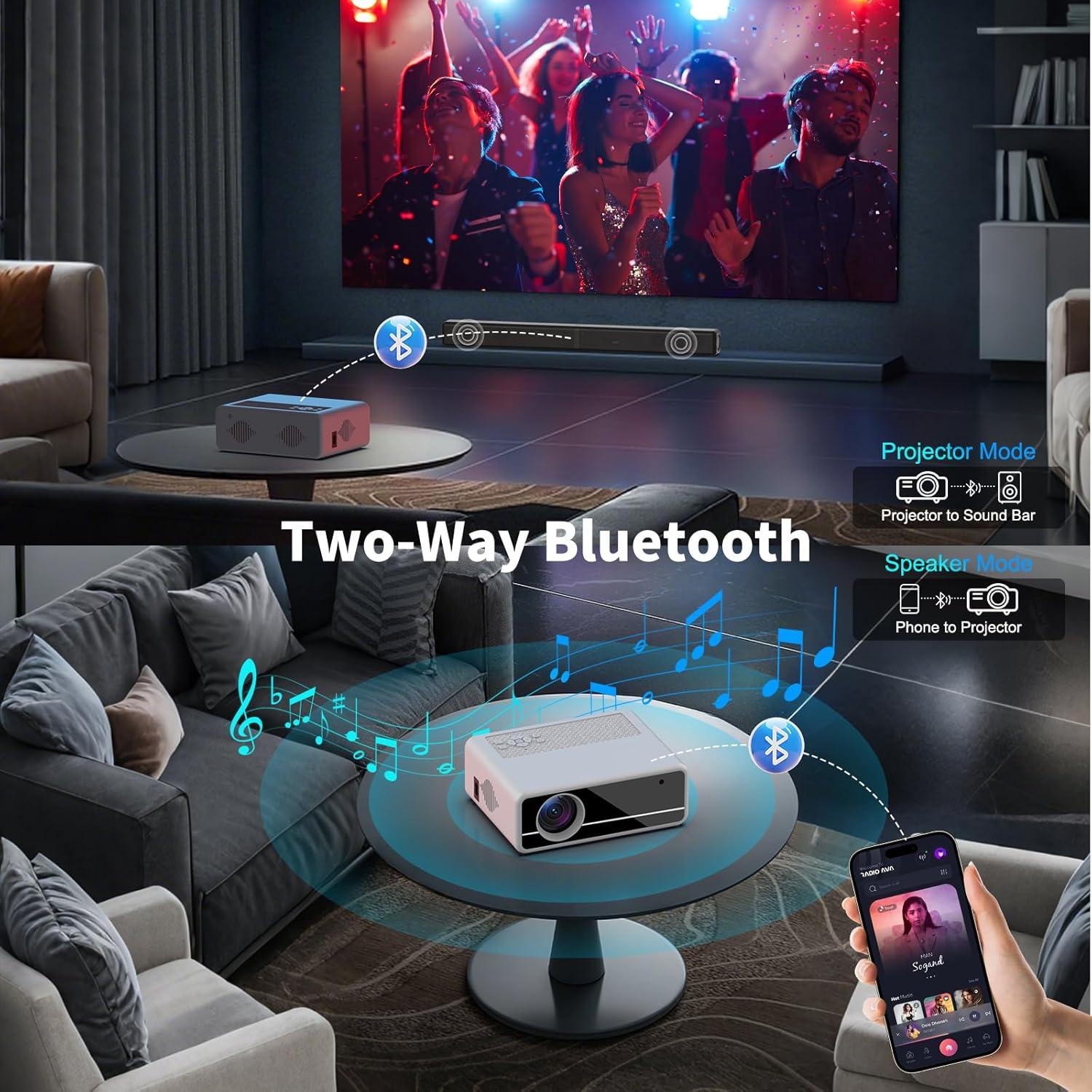 Proyector Inteligente PANSEBA QK06 4K WiFi Bluetooth Portátil