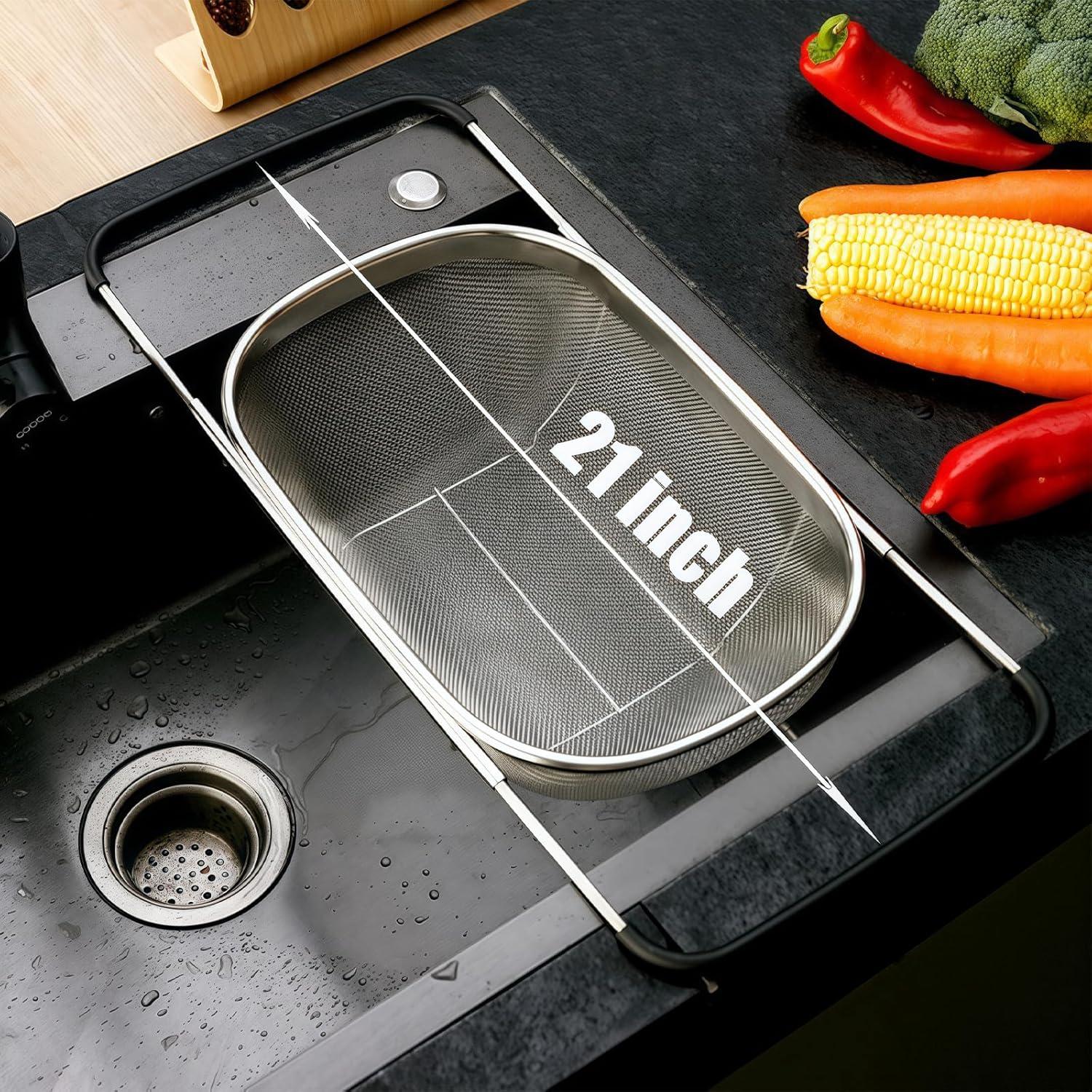 Colador de Acero Inoxidable DOPMEP 6 Cuartos Expandible