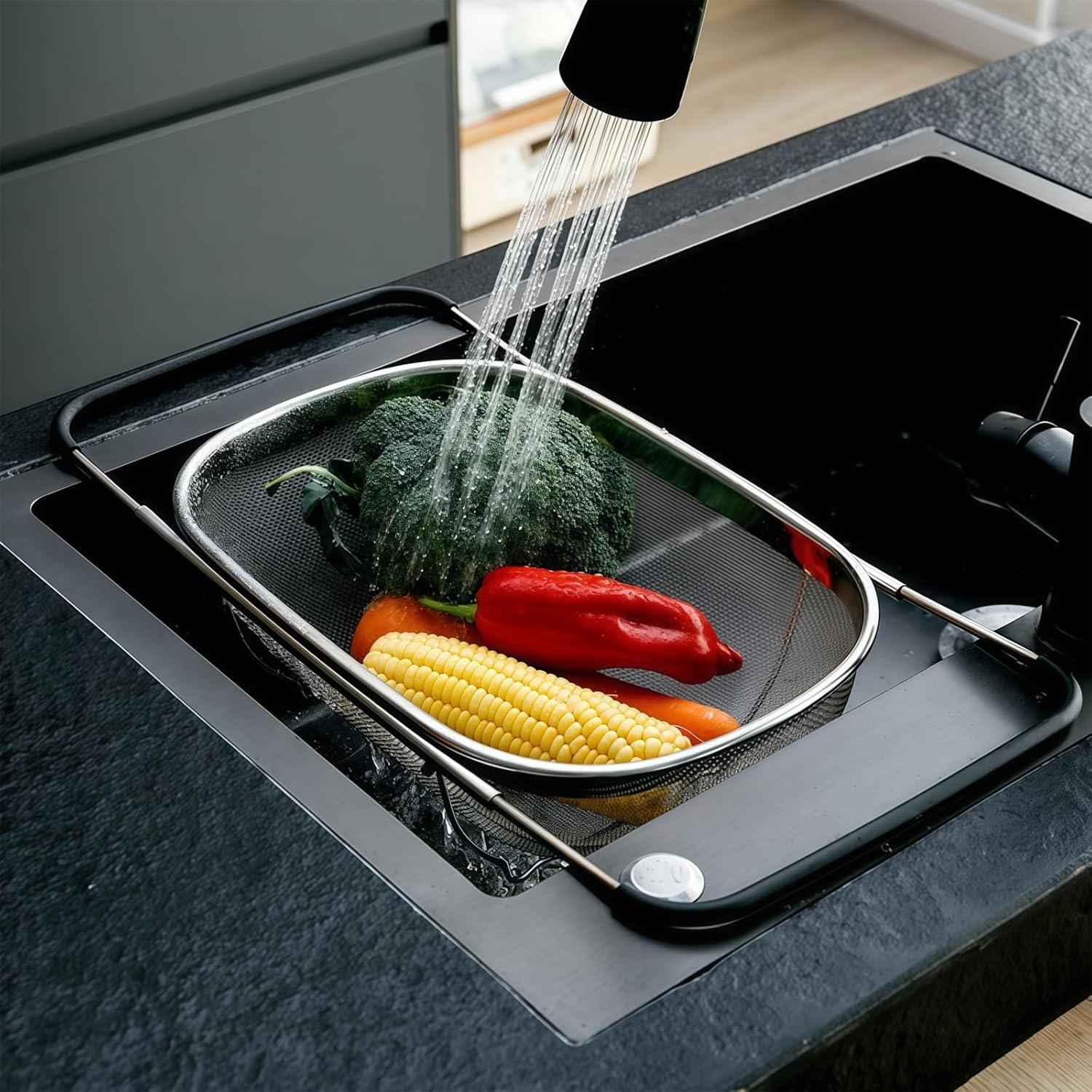 Colador de Acero Inoxidable DOPMEP 6 Cuartos Expandible