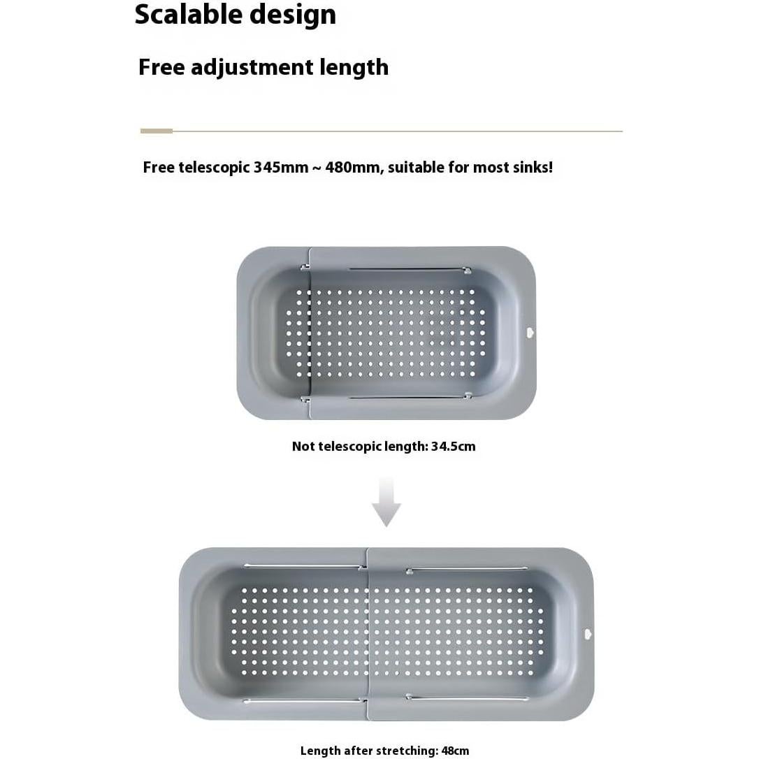 Colador de Fregadero Extensible Genérico 34.5x20 cm Gris