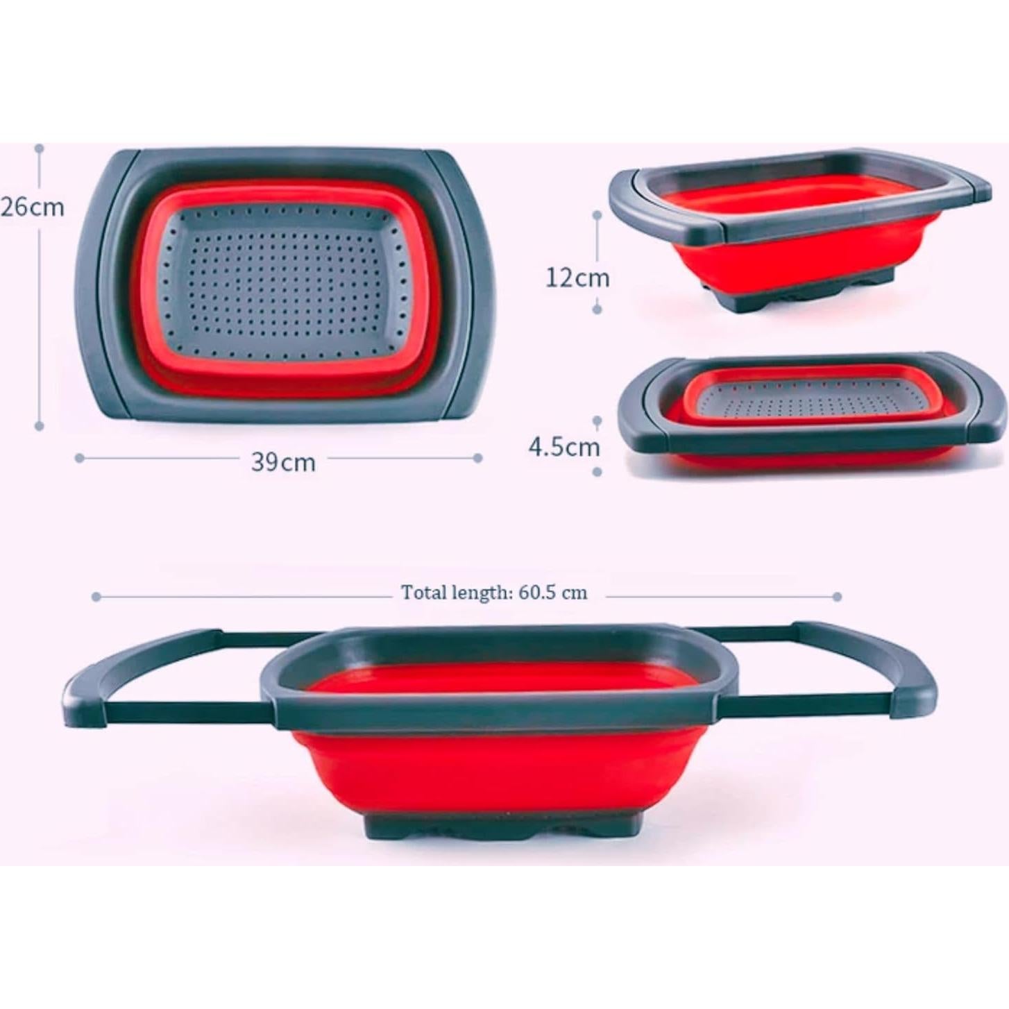 Colador Plegable de Silicona MAUCA 39x26.5cm con 3 Peladores