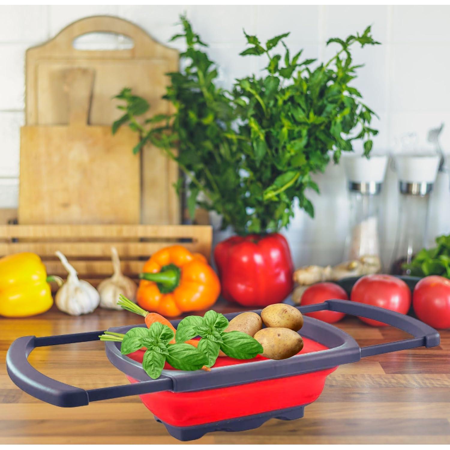 Colador Plegable de Silicona MAUCA 39x26.5cm con 3 Peladores