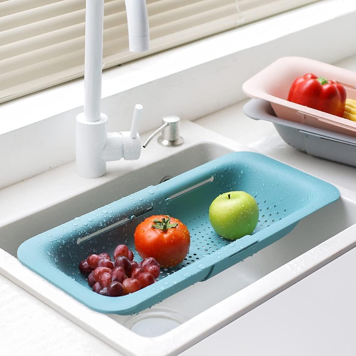 Colador de Fregadero Extensible Genérico Cian 34.5x20 cm