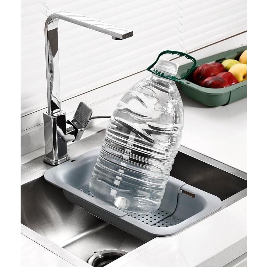 Colador de Cocina Plegable NIWWIN Ajustable Rosa 36-49 cm