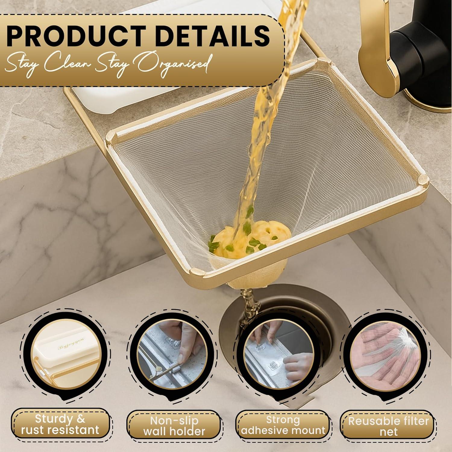 Colador Colgante EASELR para Fregadero de Cocina con 50 Bolsas