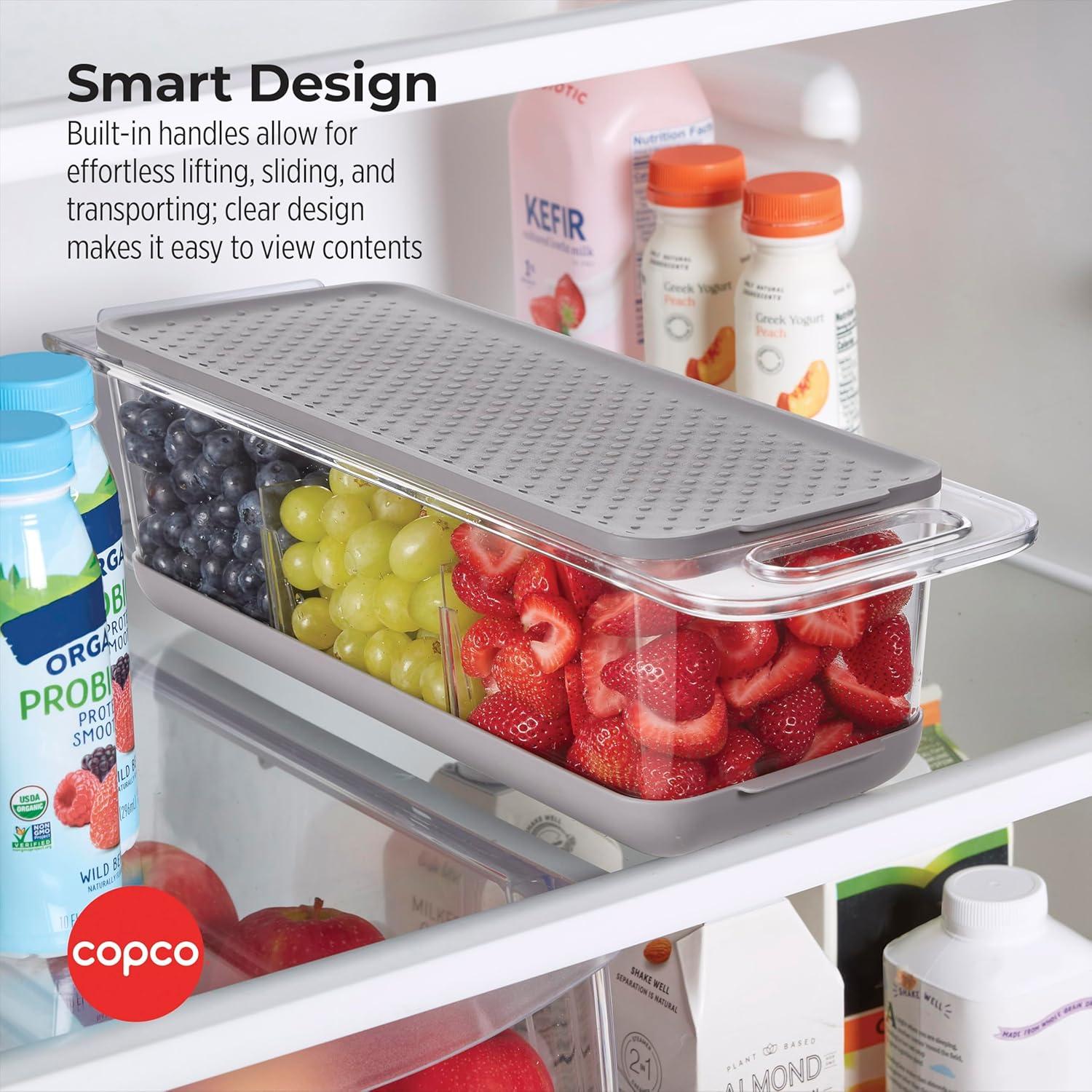 Colador sobre fregadero Copco con contenedor y tapa 41.91x14.22 cm