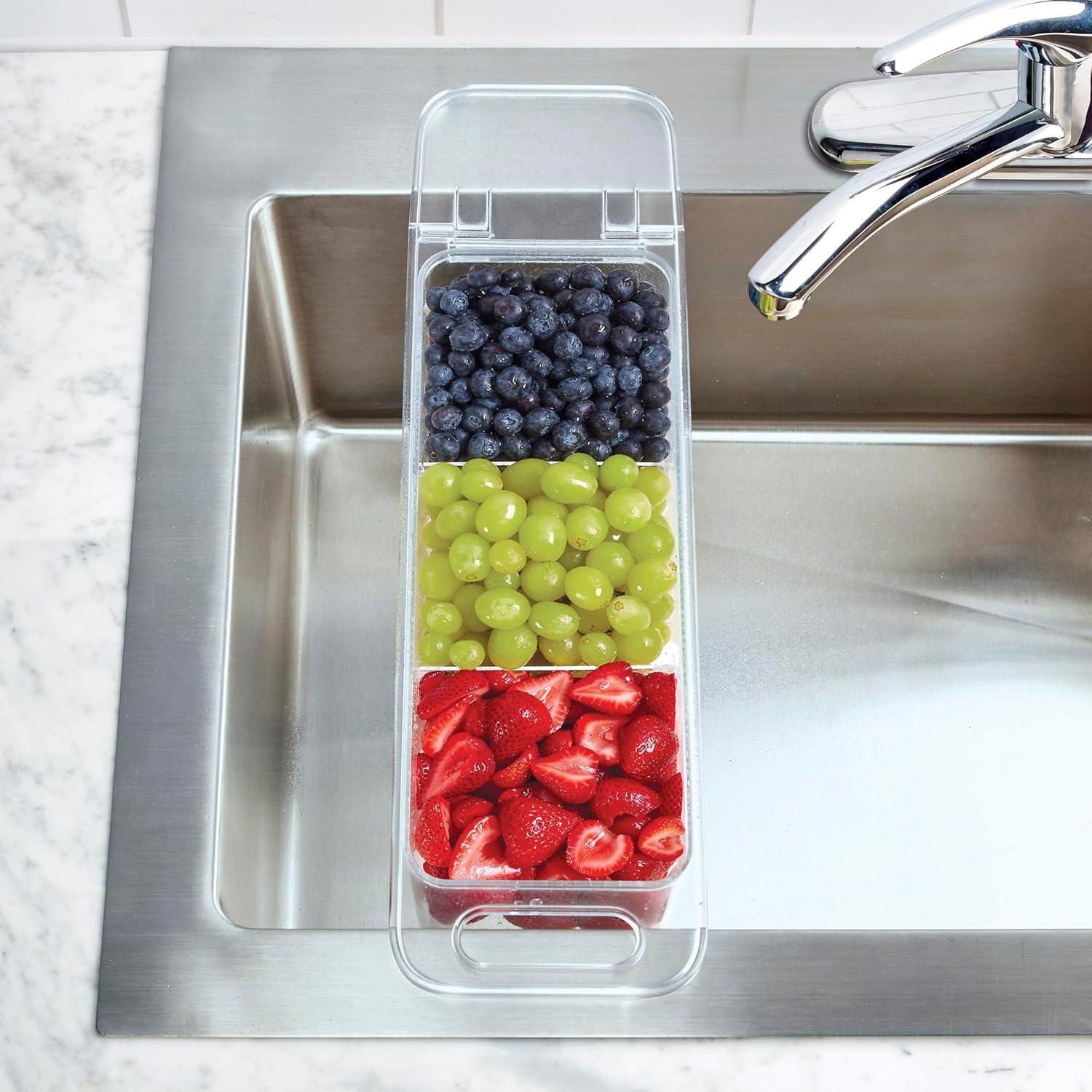 Colador sobre fregadero Copco con contenedor y tapa 41.91x14.22 cm