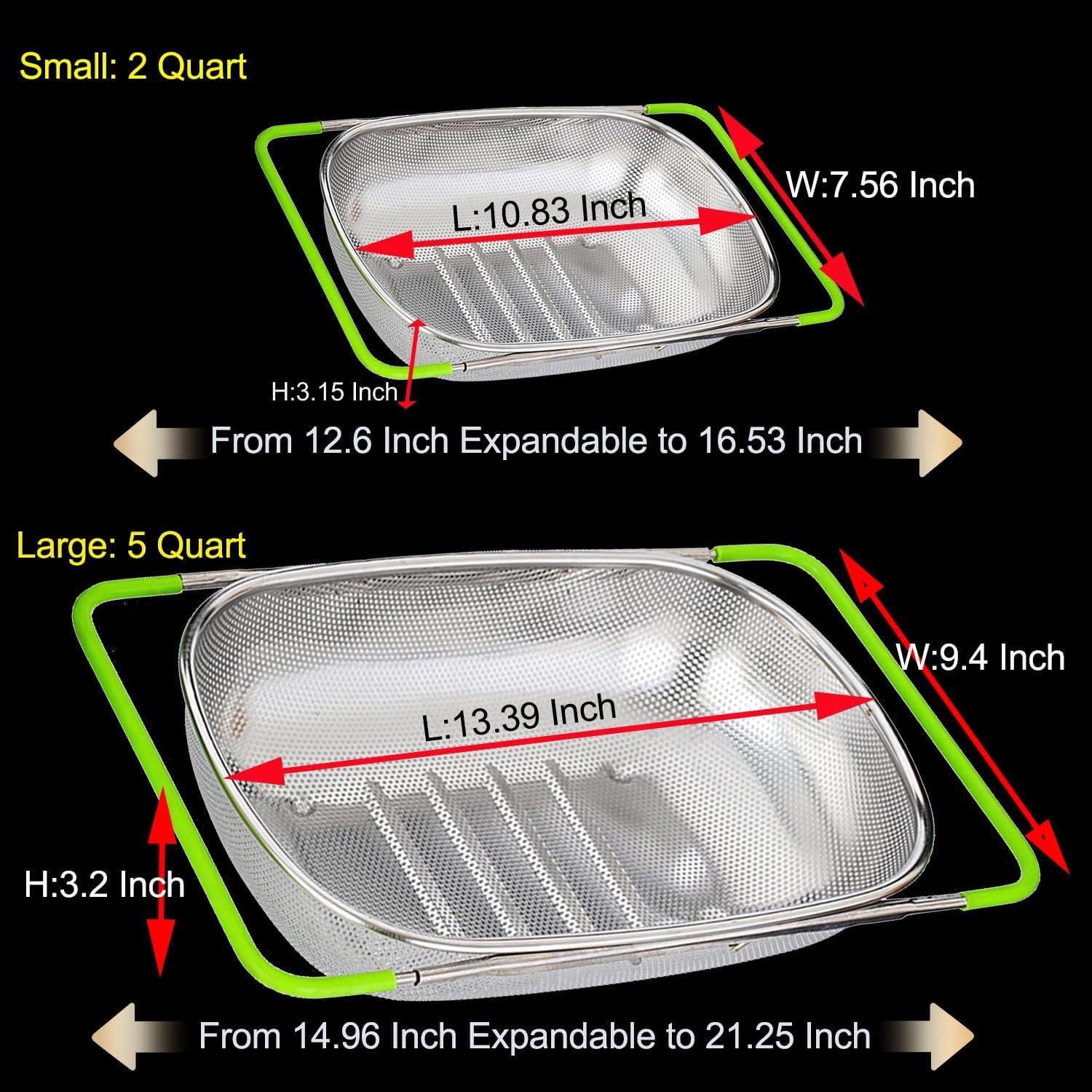 Colador Ovalado TENTA COCINA de Acero Inoxidable 2.5L