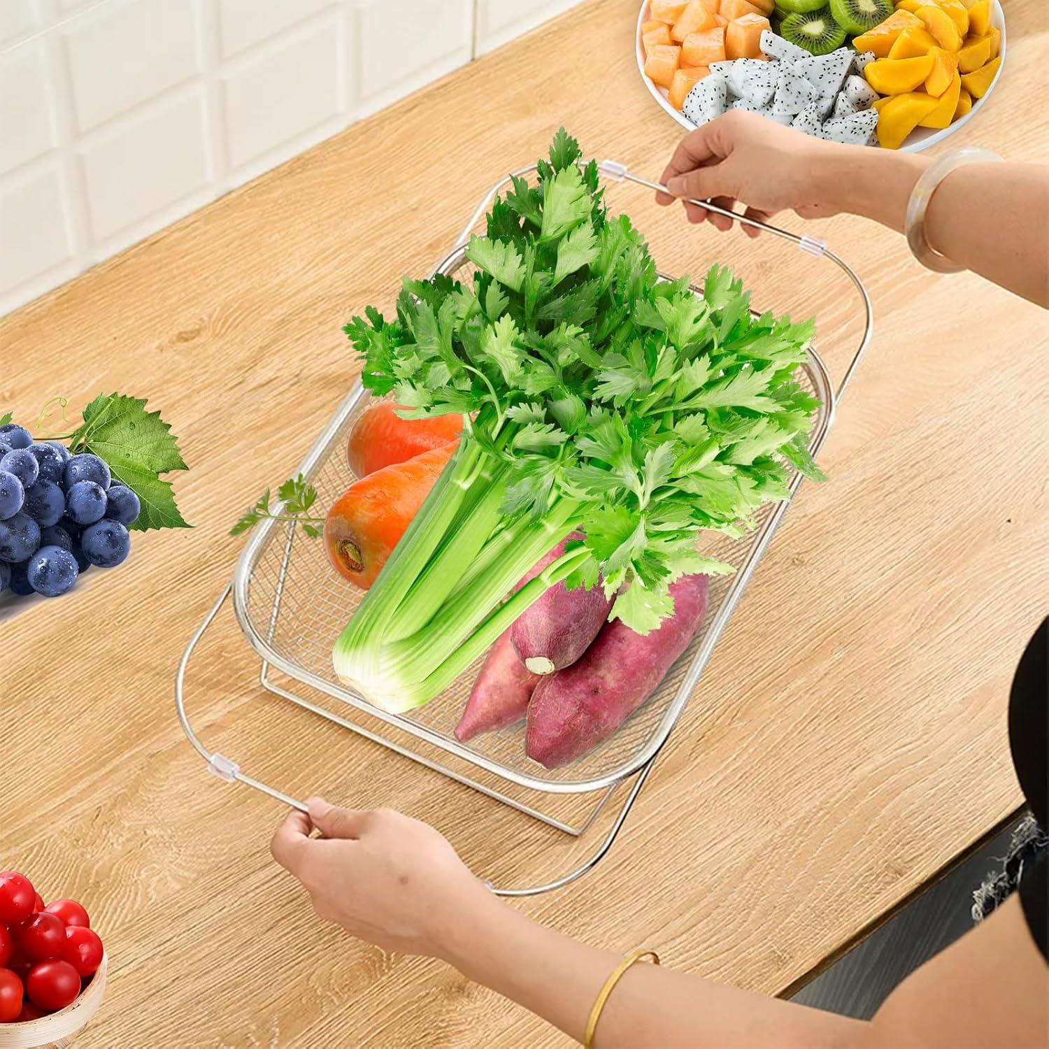 Colador de Fregadero YUNYDSM de Acero Inoxidable 37.2x27cm