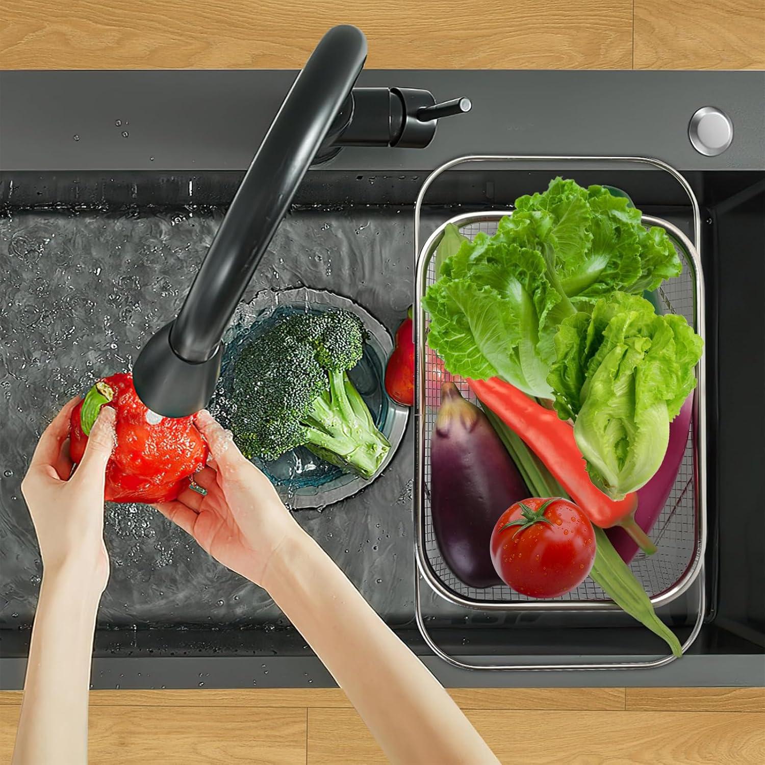 Colador de Fregadero YUNYDSM de Acero Inoxidable 37.2x27cm