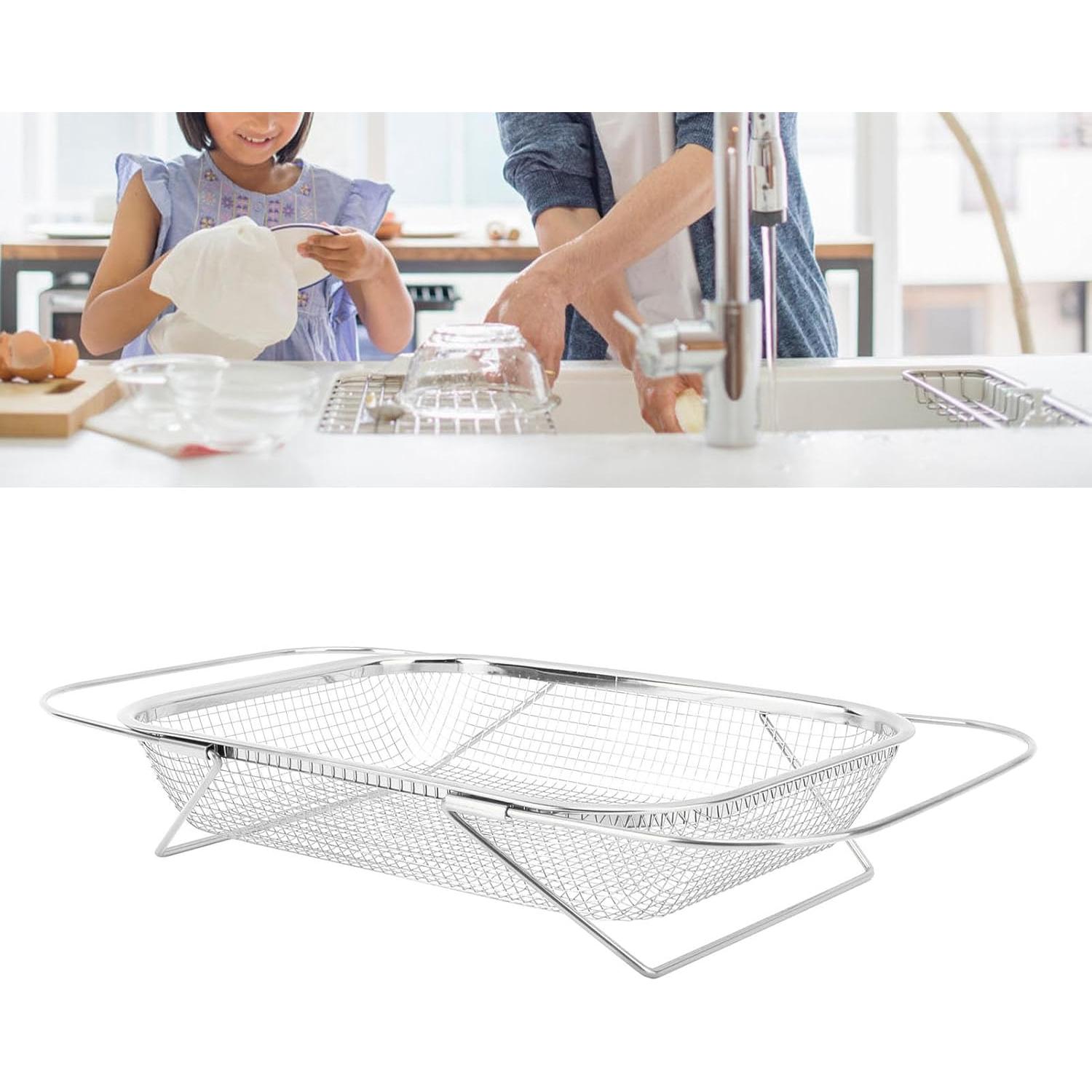 Colador de acero inoxidable Lwuey expandible para fregadero